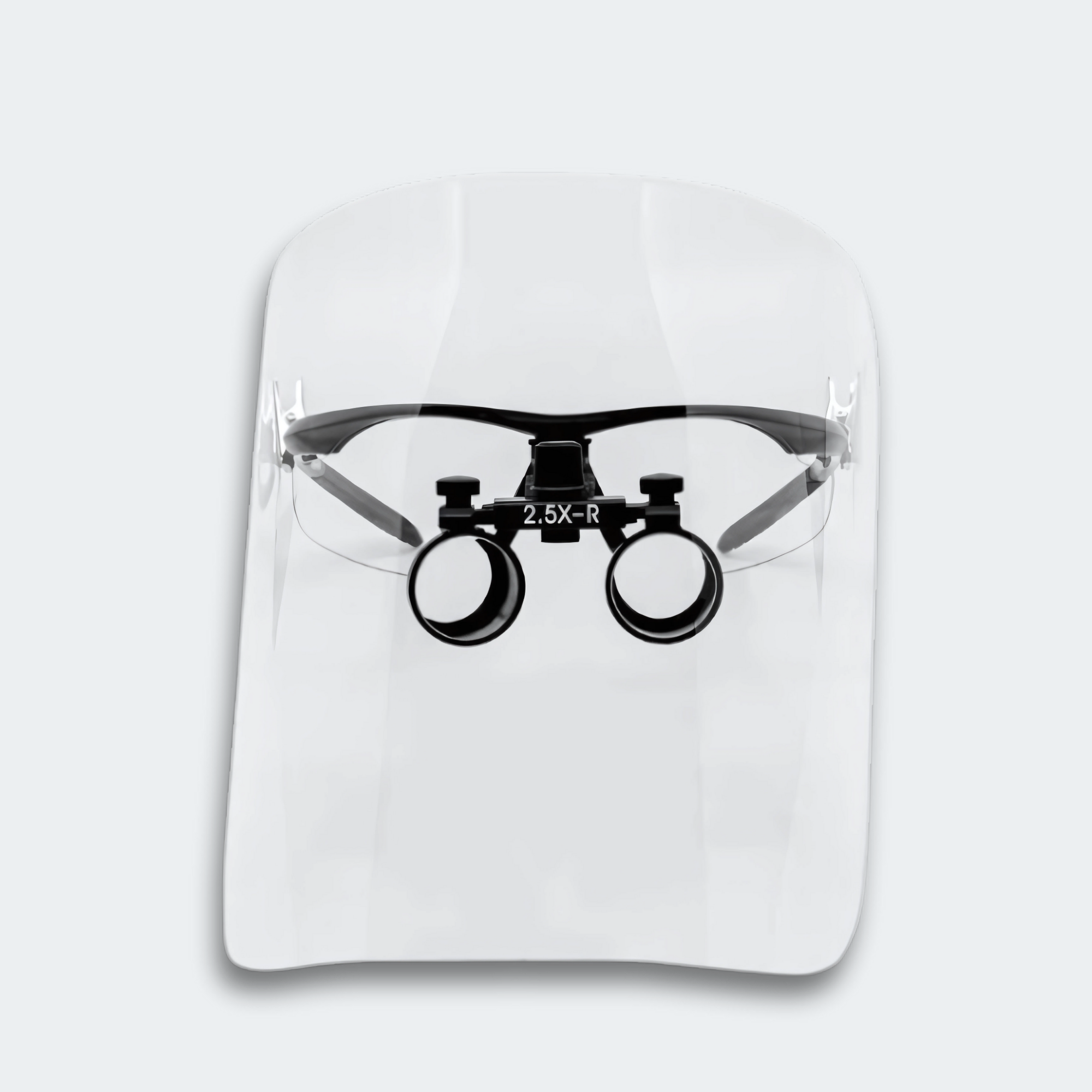 PRO-TEX® Clip-on Face Shields, Size Extra Wide 7x13 for Loupes, 12/Box, Clips on easily to your magnifying loupes. (Loupes not included and support frames sold separately.) As a professional face shield, it is ideal for those in the medical or dental fields, including those who perform dialysis. When worn with a mask, they provide additional protection against infectious bodily spatter and spray. Washable or Disposable.