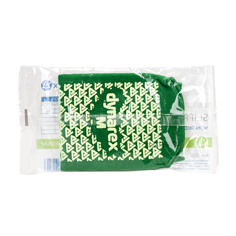 Socks, Single-Sided Slipper Pair, Green, MEDIUM
