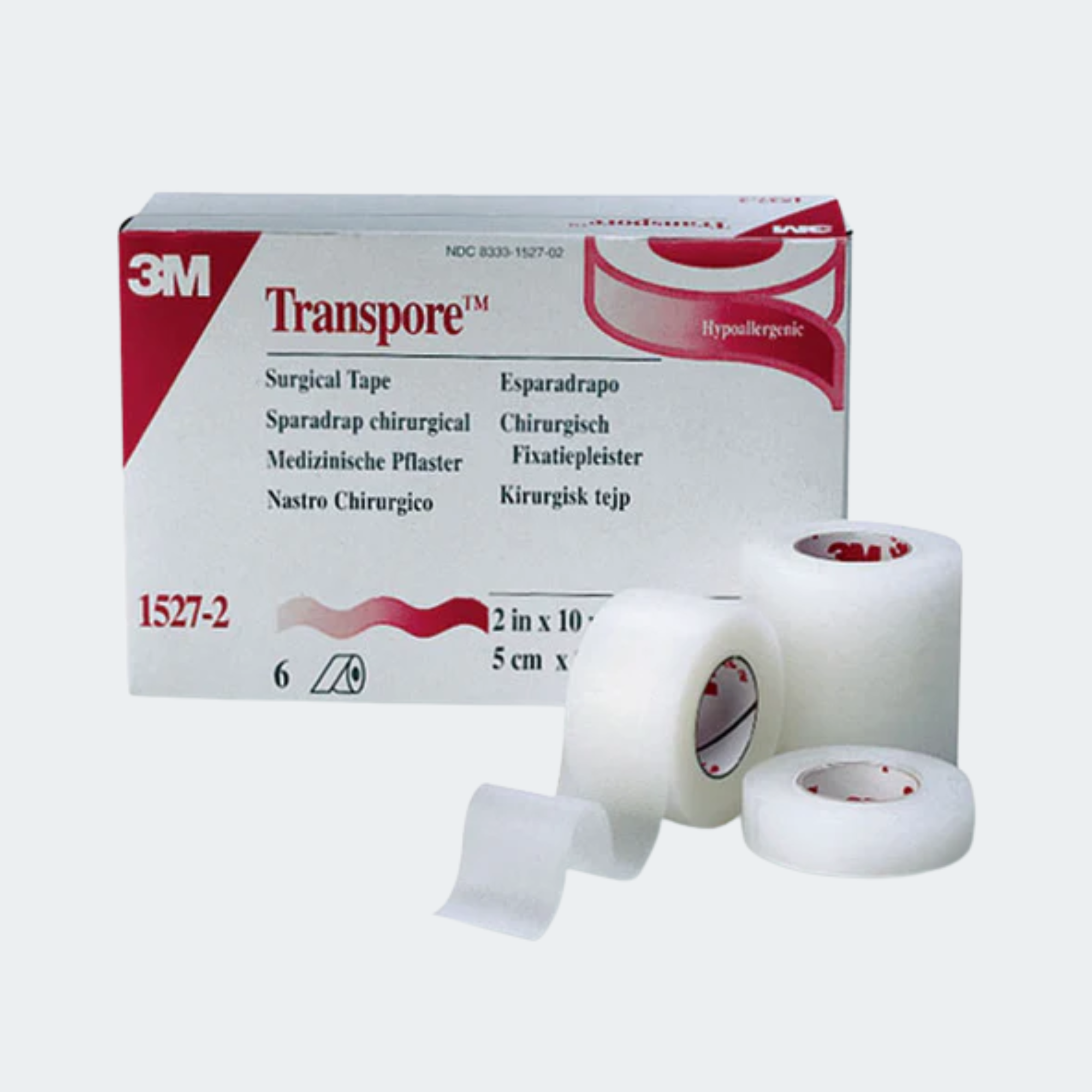 3M Transpore Hypoallergenic and Latex Free Tape, 1" x 10 yds 12/Box