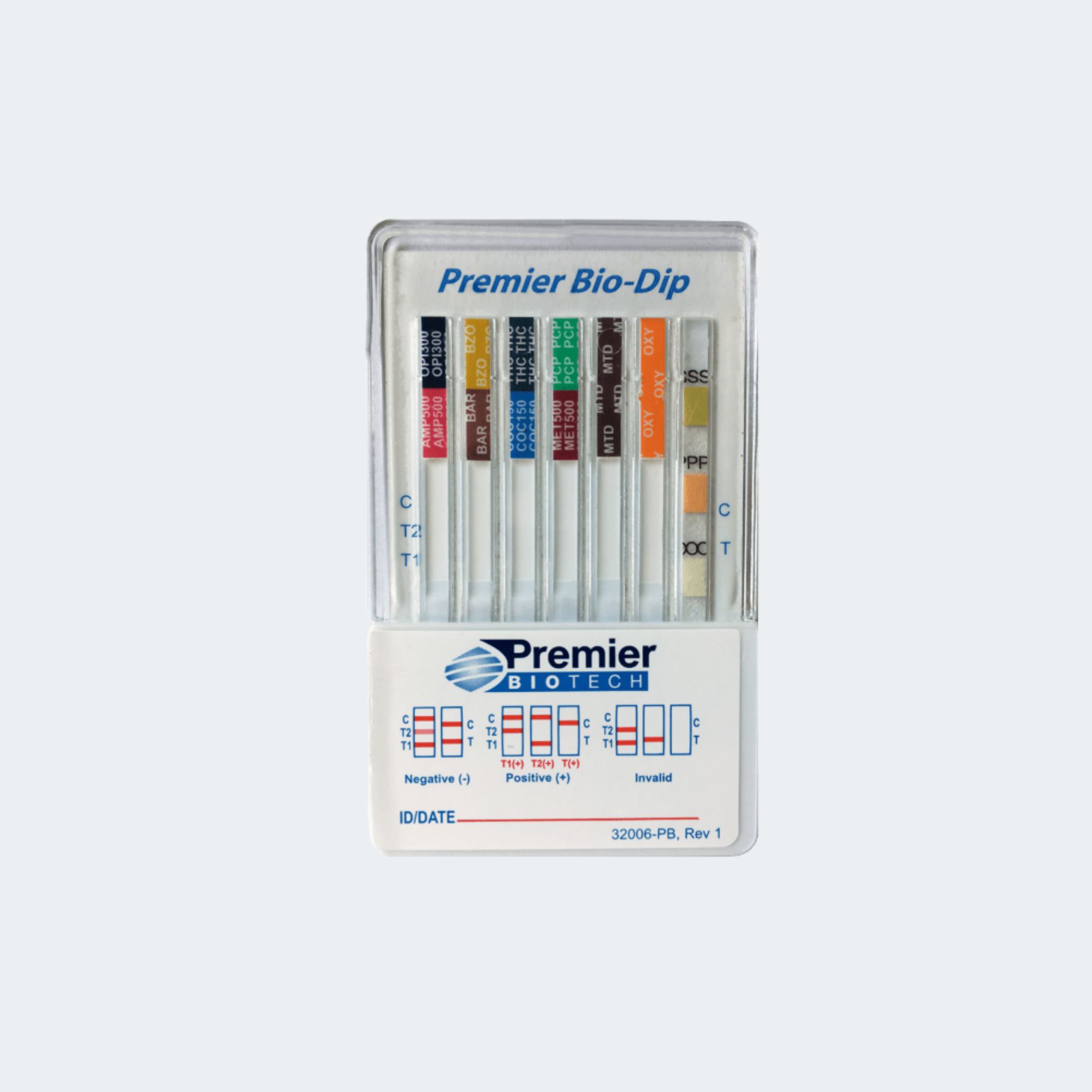 4 Panel Premier Bio-Dip Test Strips OXY,AMP,COC,OPI(25EA/BX)