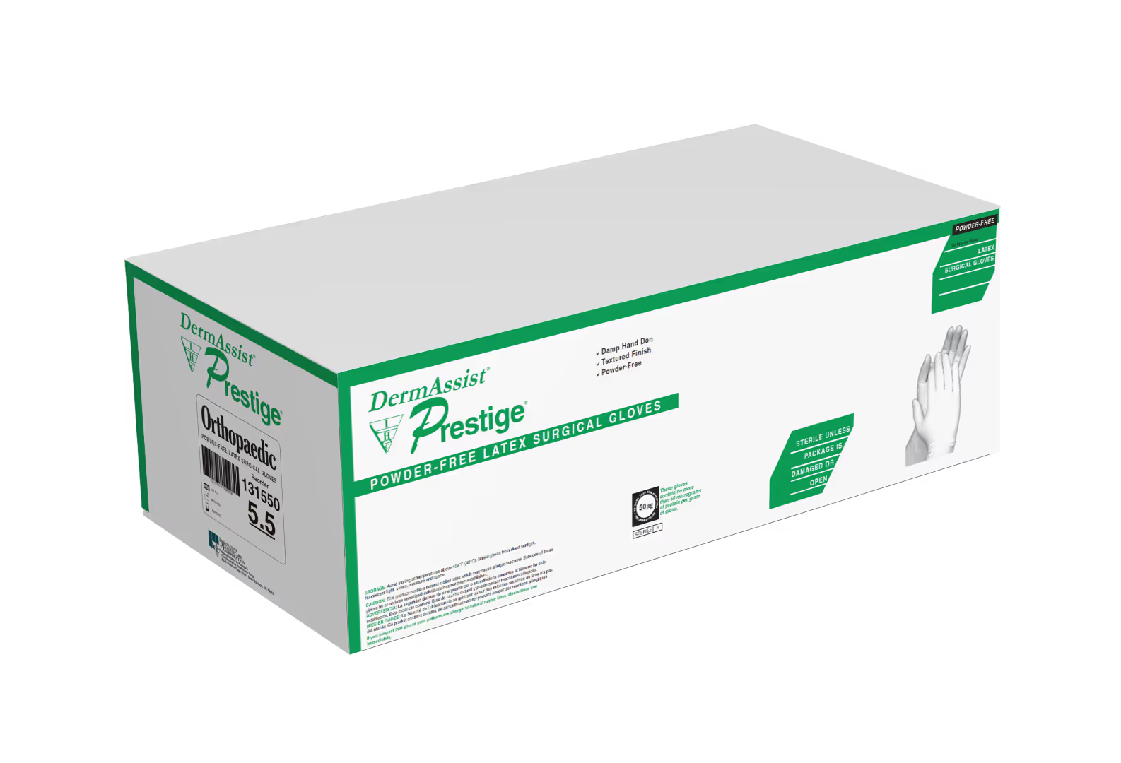Gloves Surgical Latex Sterile PF Size 5.5 (25PR/BX 4BX/CA)