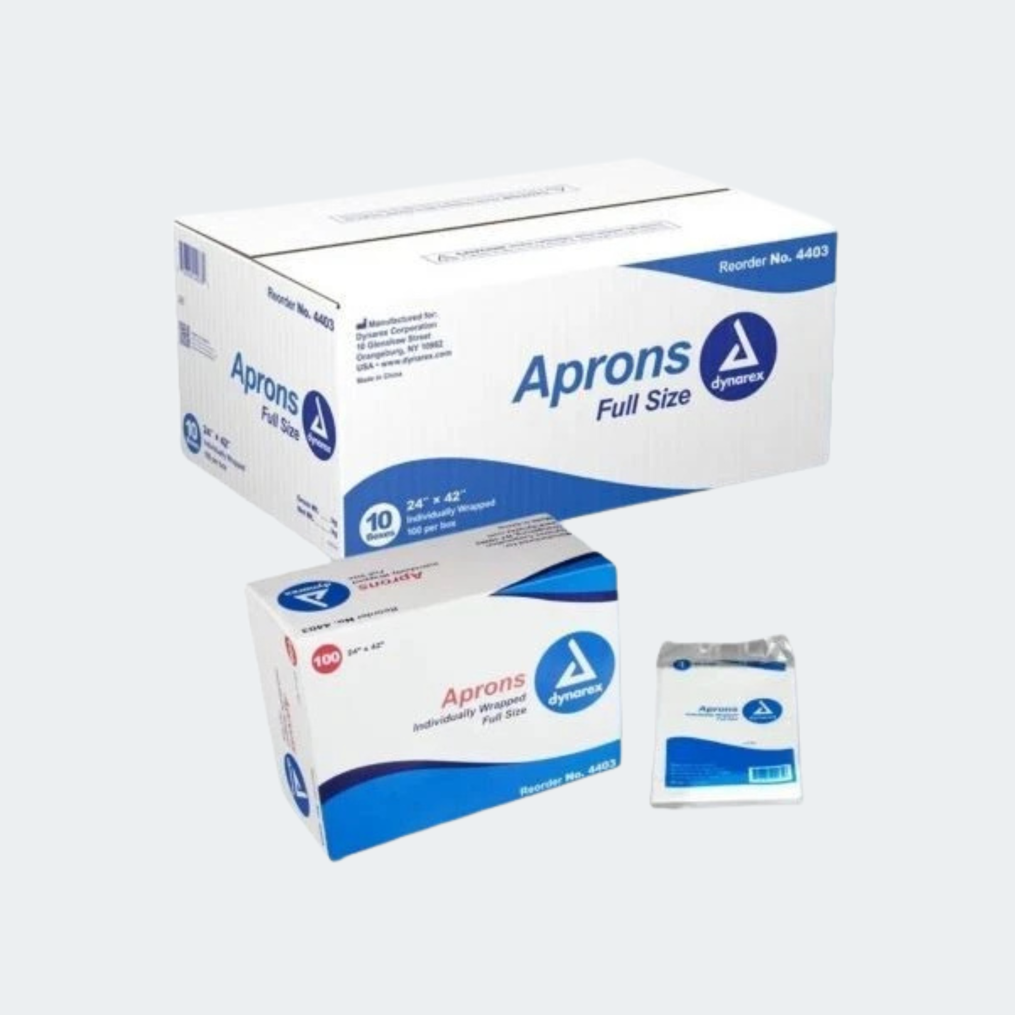 Aprons Poly 24"x42" Individually Wrapped (100EA/BX, 10BX/CA)