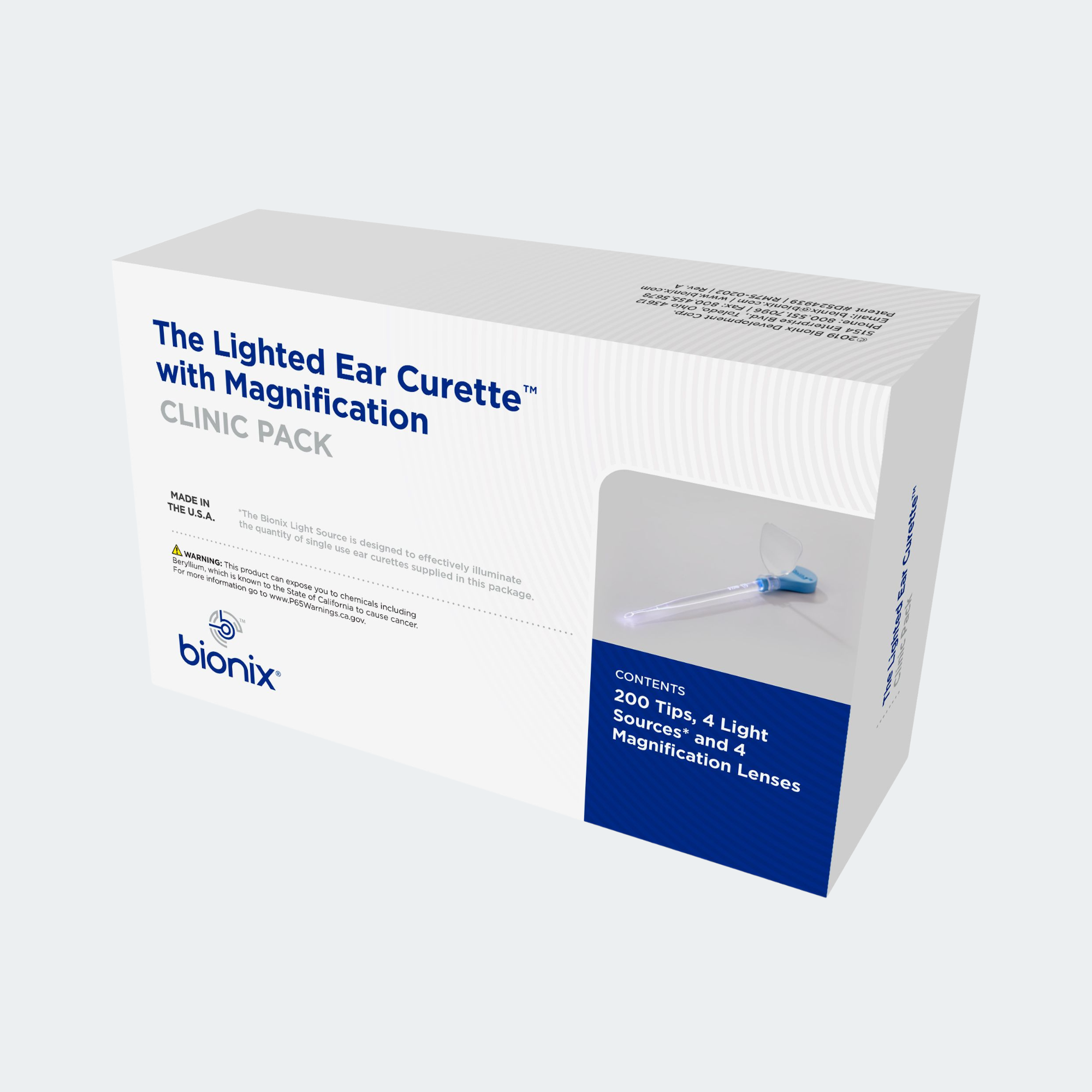 Bionix Lighted AngleLoop® Clinic Pack (200 per box + 4 Light Sources + 4 Magnification lenses)
