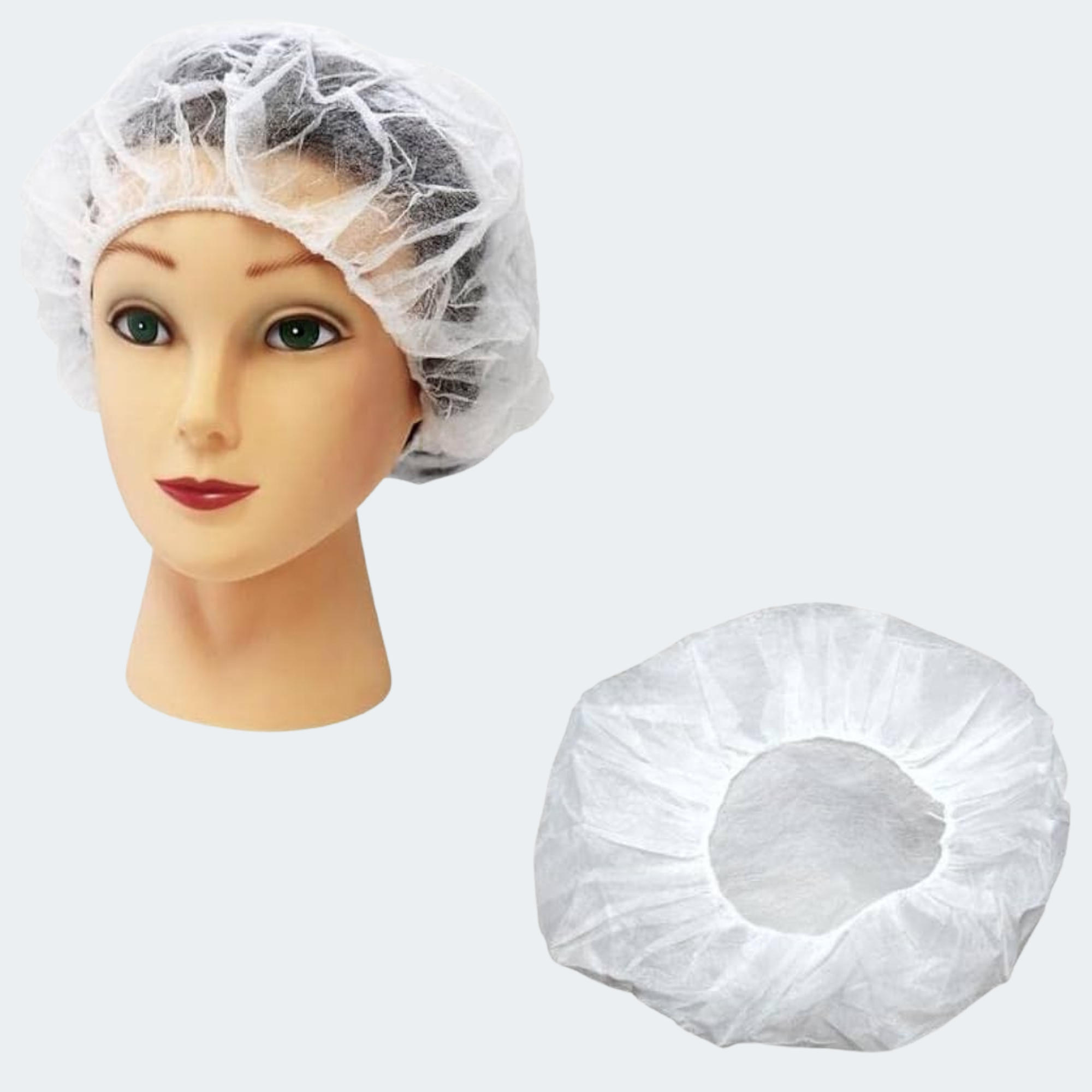 Caps Bouffant 21" White (100/BG, 5BG/CA)
