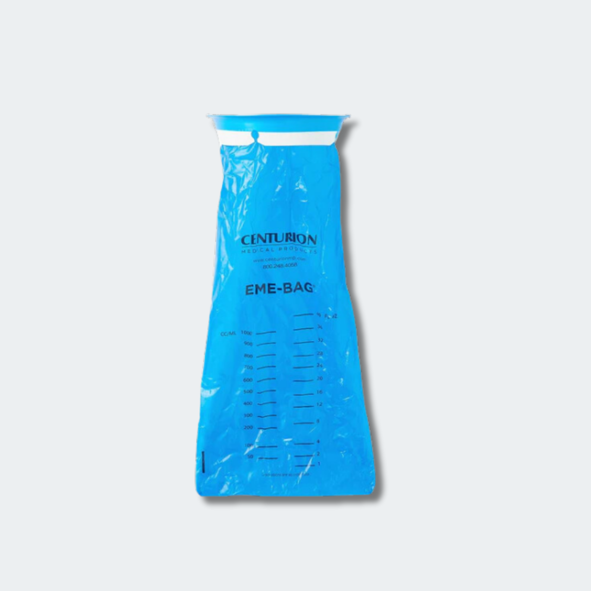 Centurion Emesis Bag with Ring & Graduations Blue 
