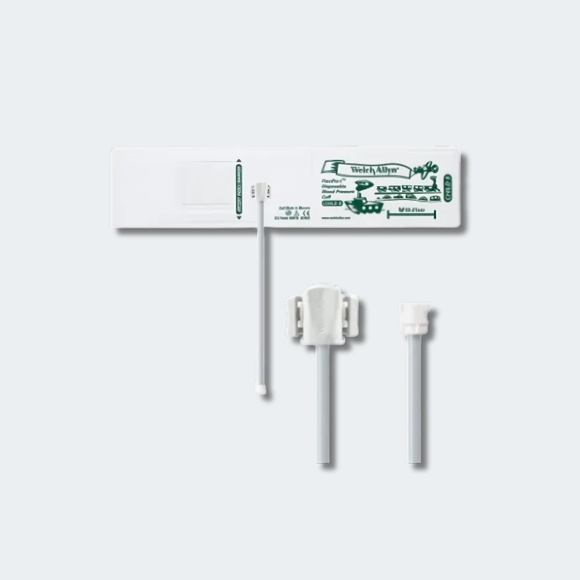 Welch Allyn FlexiPort Blood Pressure Cuff; Size-09 Child, Soft Disposable, 1-Tube, Female Locking (#5082-182) Conne ctor; Qty. 20