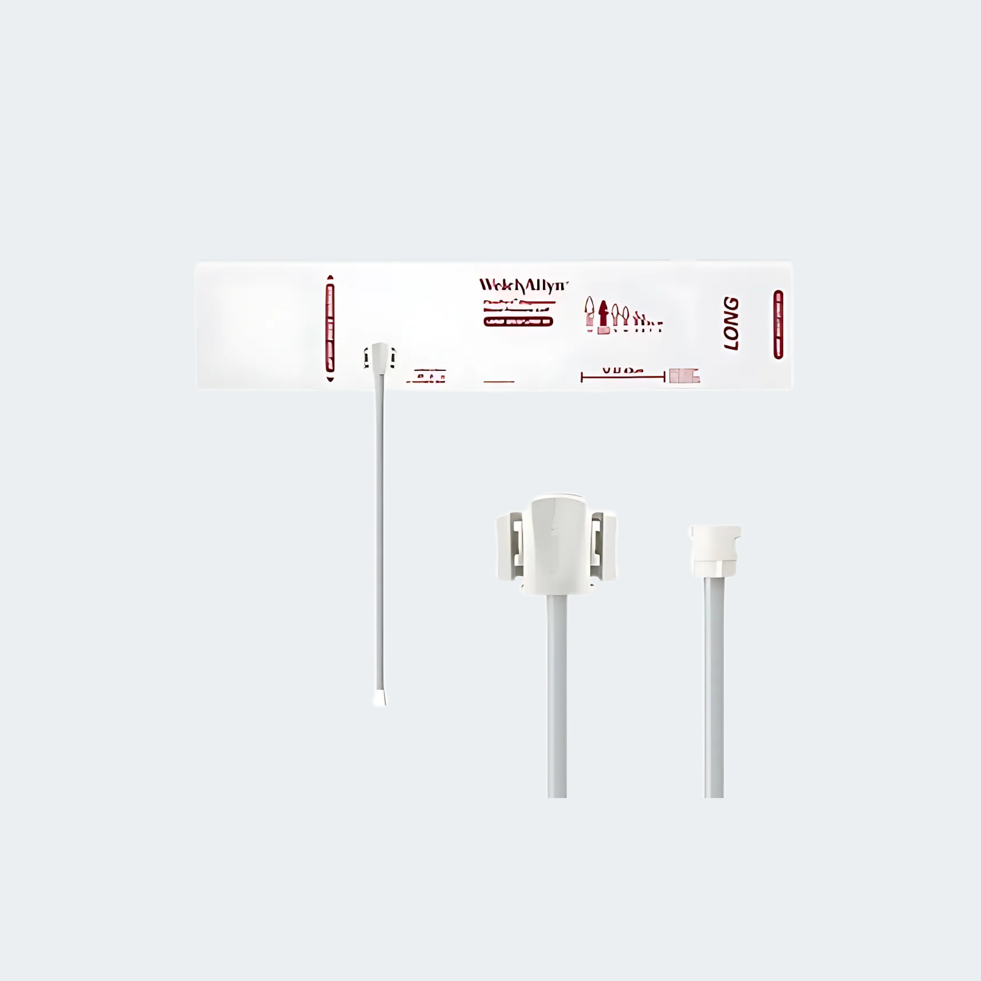 Welch Allyn FlexiPort Blood Pressure Cuff; Size-12L Large Adult Long, Soft Disposable, 1-Tube, Female Locking (#5082-182) Connector; Qty. 20