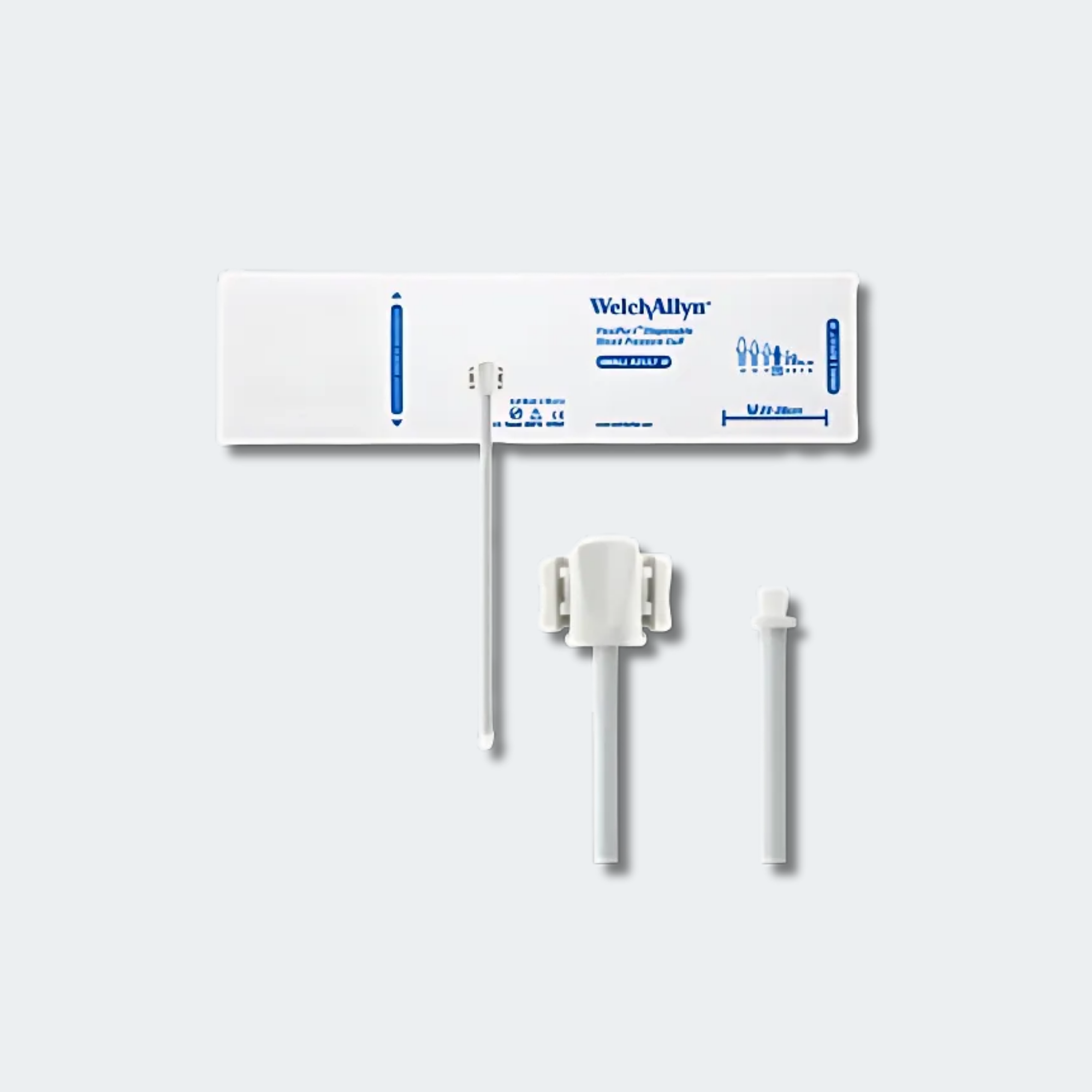 Welch Allyn FlexiPort Blood Pressure Cuff; Size-10 Small Adult, Soft Disposable, 1-Tube, Male Screw (#5082-164) Connector; Qty. 20