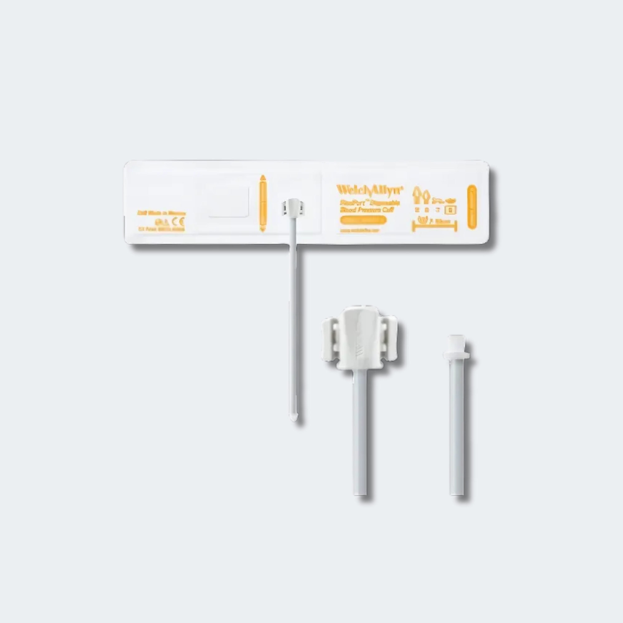 Welch Allyn FlexiPort Blood Pressure Cuff; Size-06 Small Infant, Soft Disposable, 1-Tube, Male Screw (#5082-164) Connector; Qty. 20