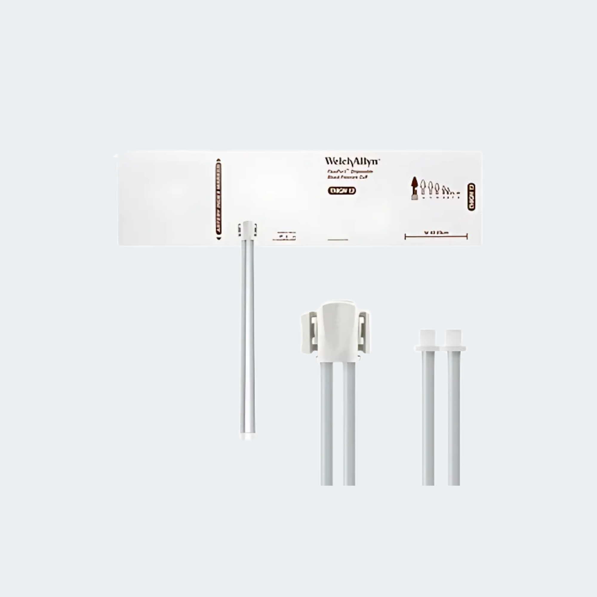 Welch Allyn FlexiPort Blood Pressure Cuff; Size-13 Thigh, Soft Disposable, 2-Tubes, Male Screw (#5082-164) Connectors