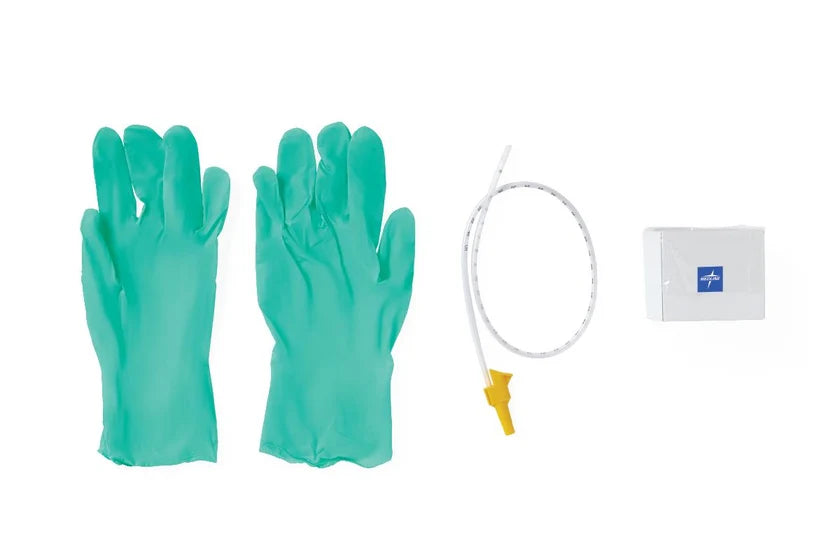 Suction Catheter Kit 14FR w/gloves & pop-up cup (LF) (50/CA)