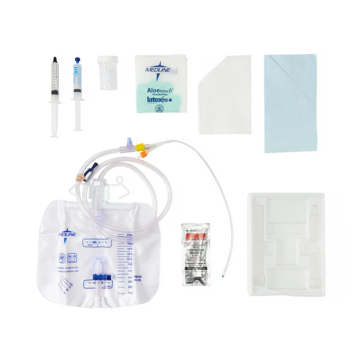 Closed System Foley Catheter Tray w/Bag 16Fr 5cc (10/PK)