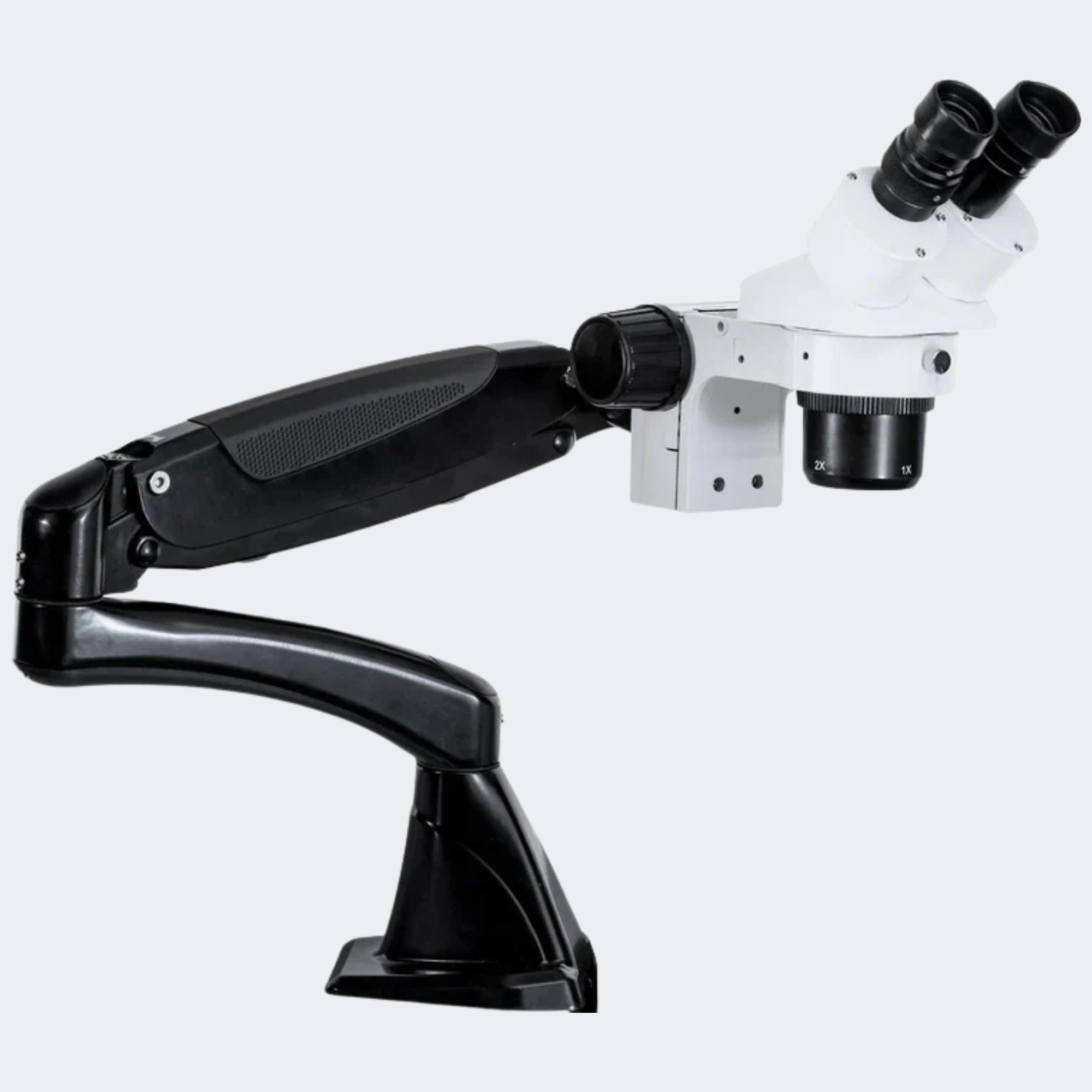 DM-Dual Mag 10x/20x with 0.5x lens on C-clamp FLEX-Arm (no light)