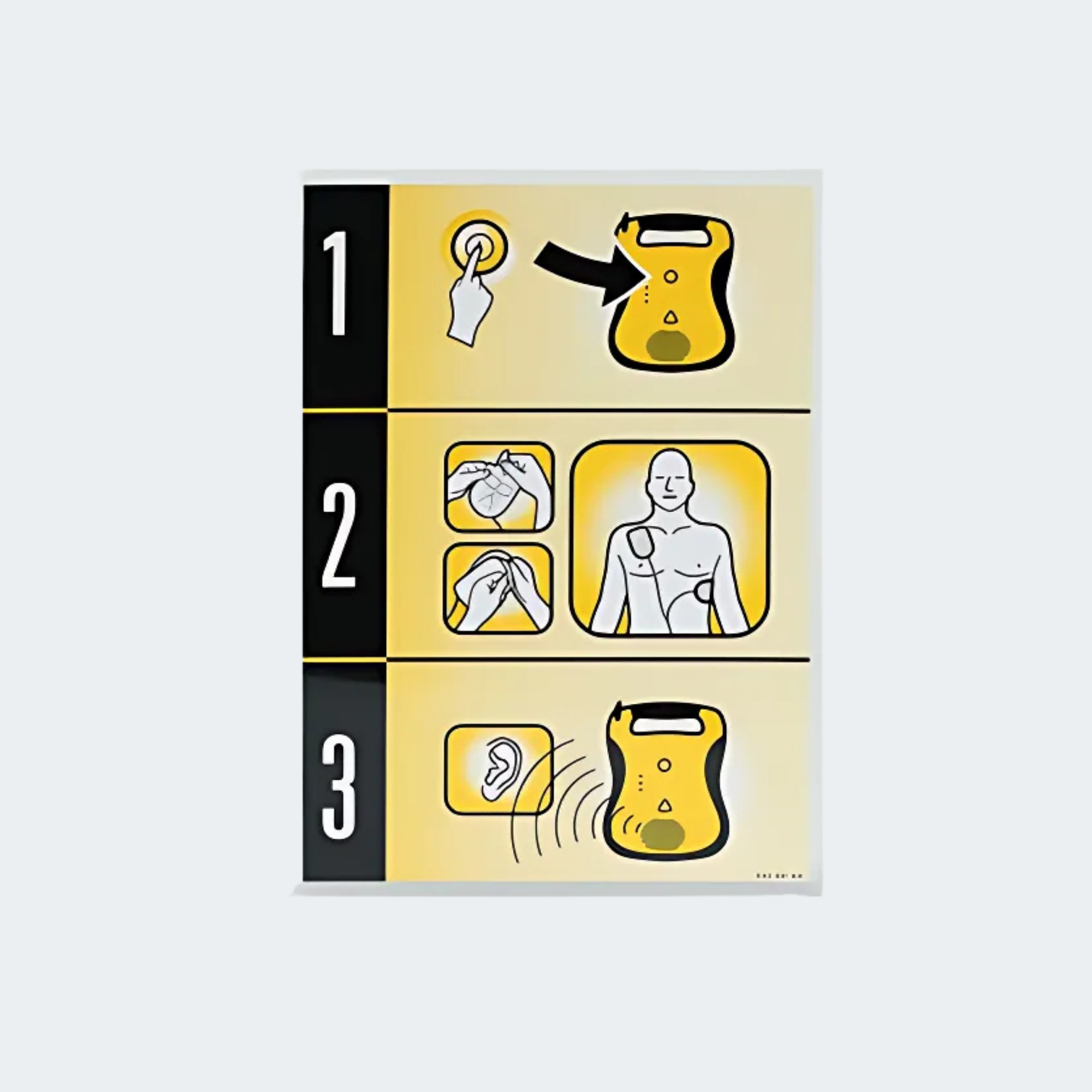 Defibtech Lifeline AED Quick Use Card
