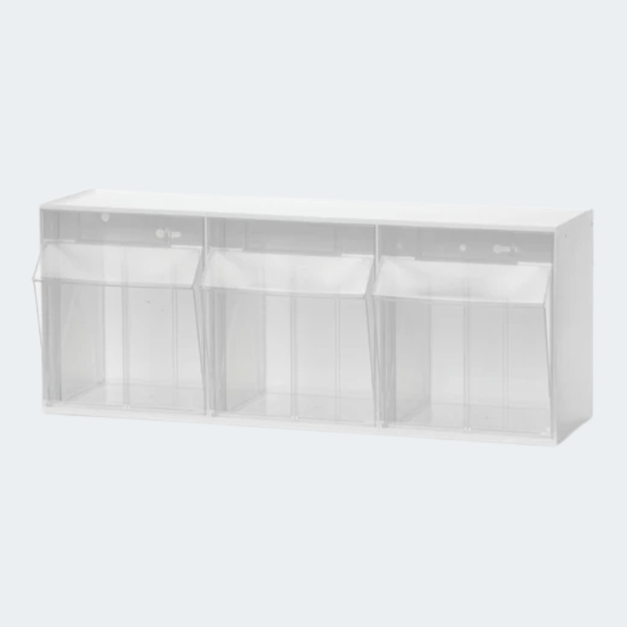 Deflecto Tilt Bins 3-Bins White 20303B 24"x7"x9.5"(4EA/CA)