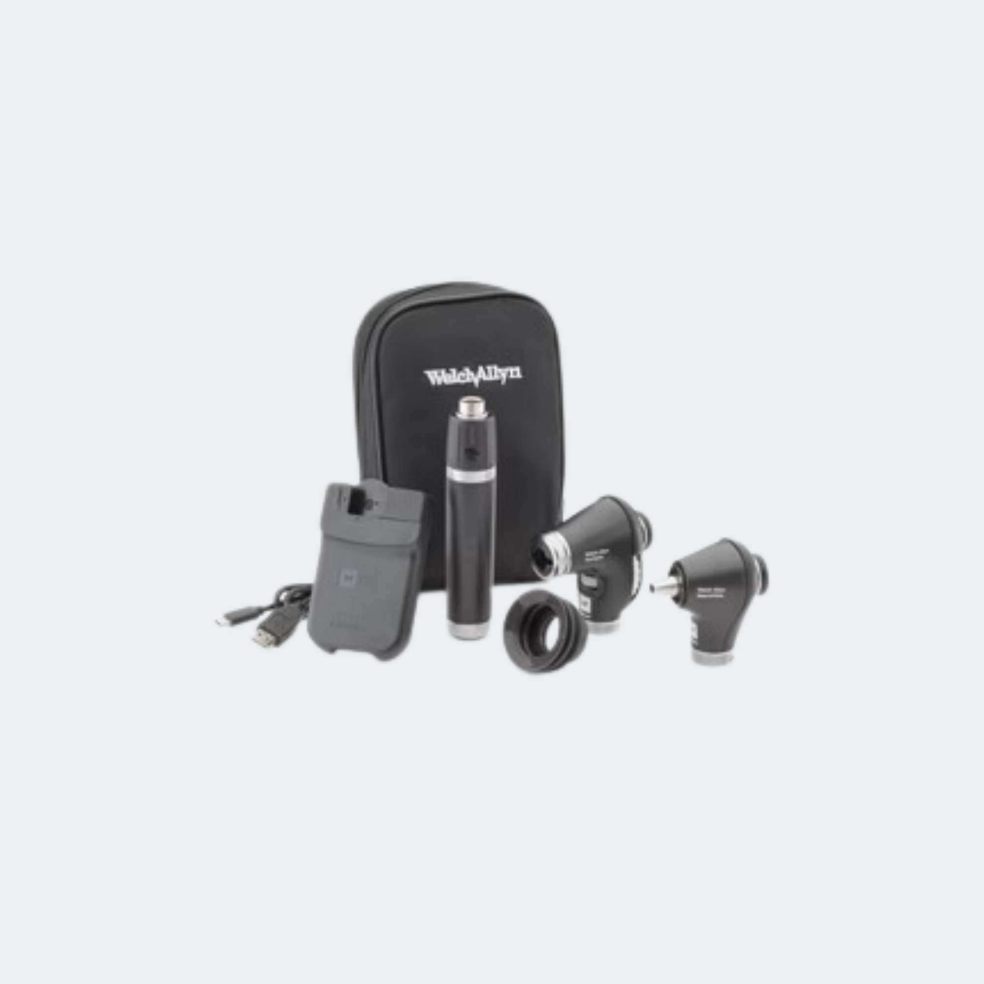 Diagnostic Set Rechargeable Power Handle With PanOptic Plus Ophthalmoscope & MacroView Plus Otoscope for IExaminer