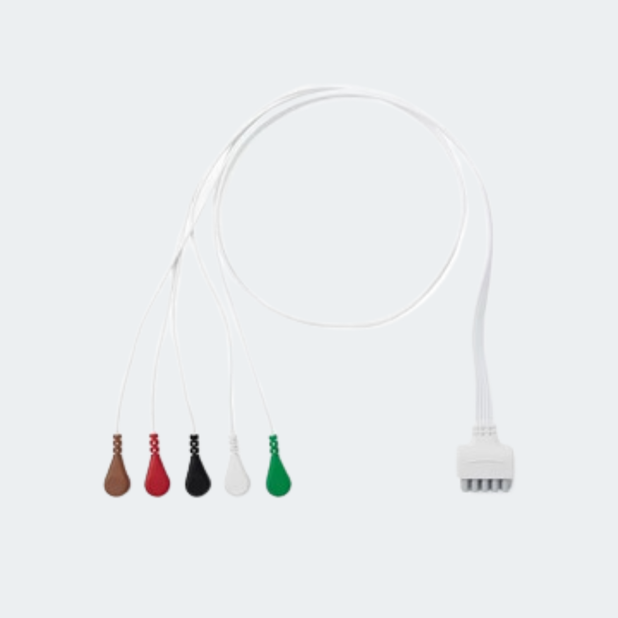 ECG Lead Set, 5 Wire Clip Ends, Gray, AHA (US Only)