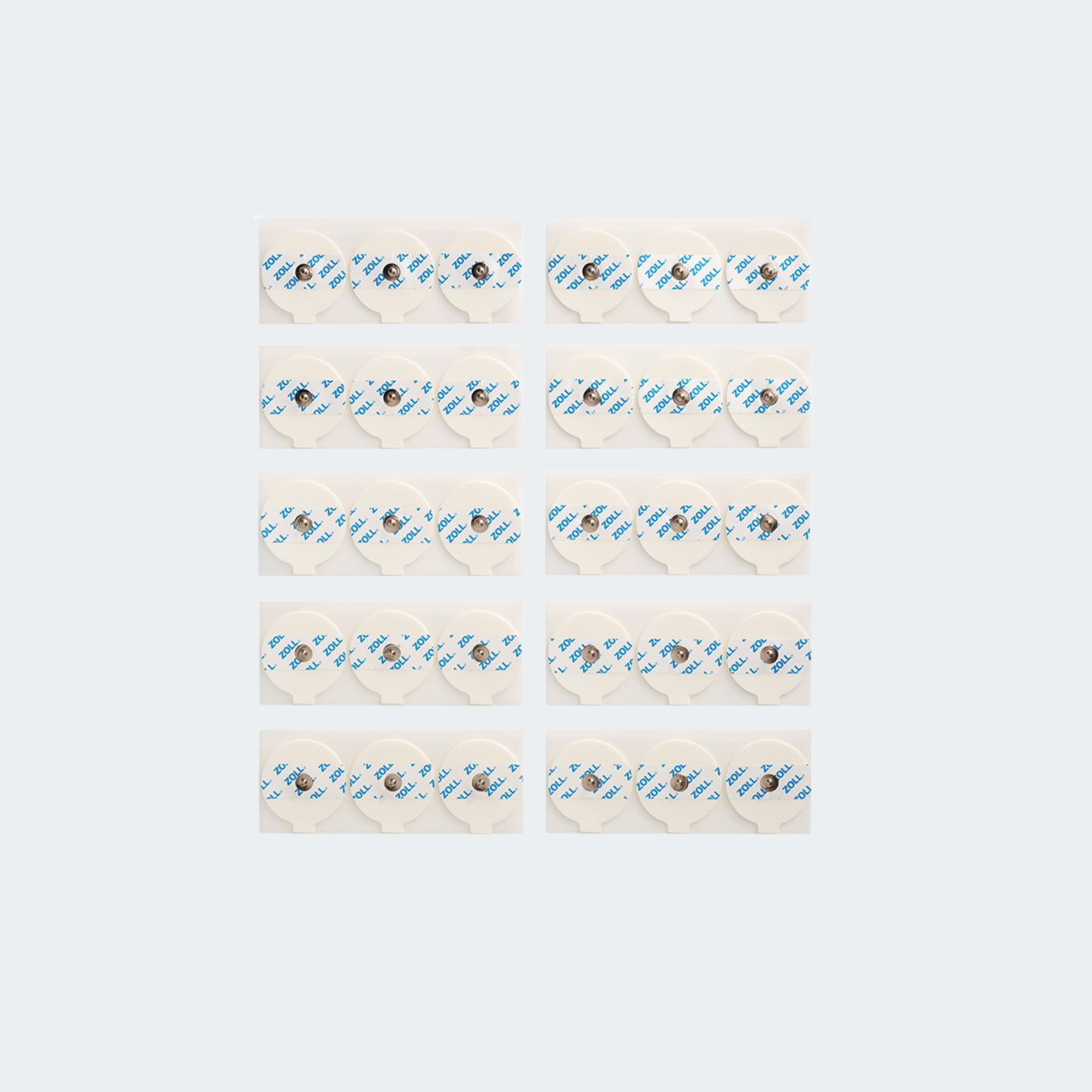 ECG Lg 2" Round Electrodes, 10 Strips of 3 Per Pouch/600 Per Case