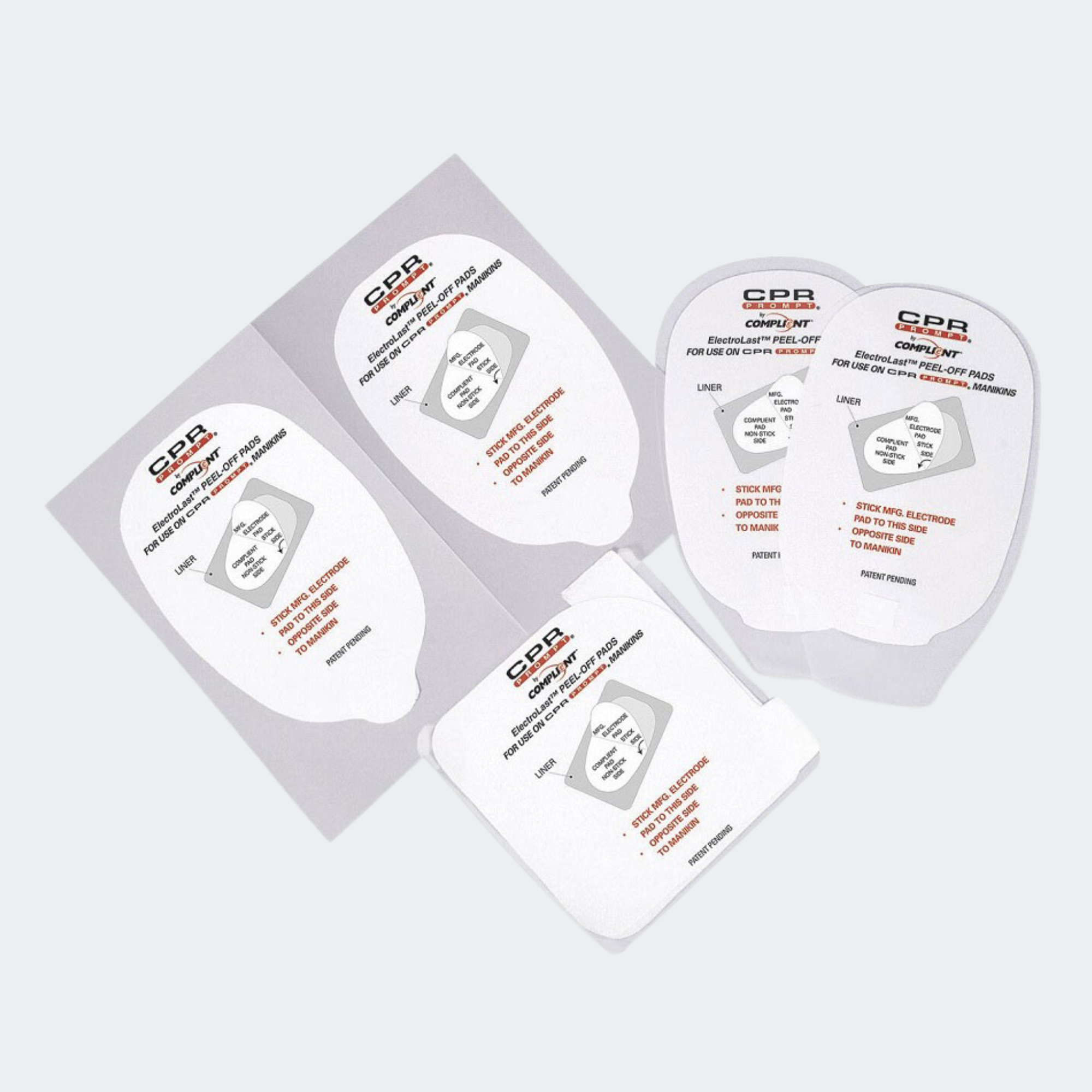 ElectroLast AED Trainer Electrode Peel-Off Pads by Nasco - 5 Pairs