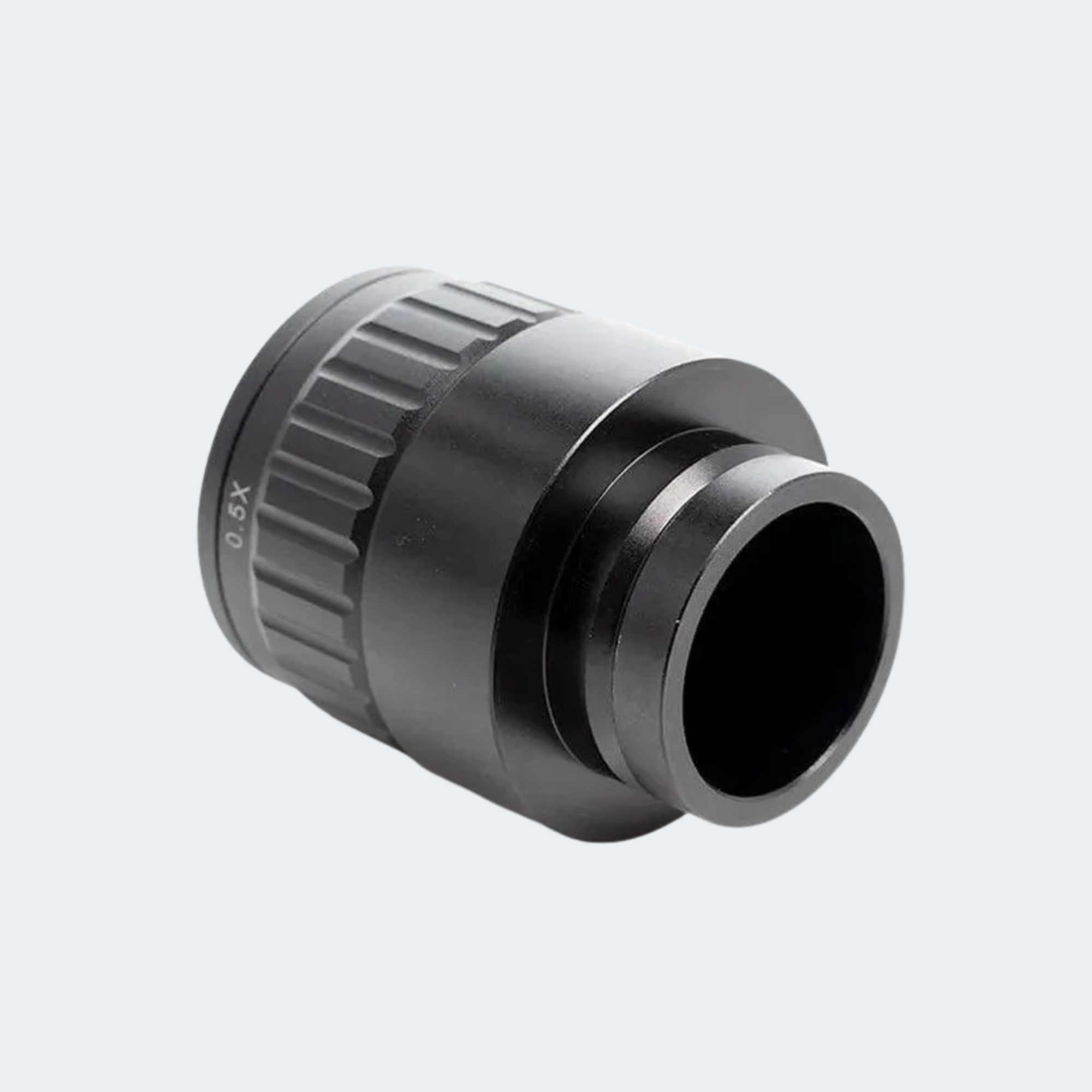 Focusable C-mount trinoc pipe (black) with 0.5x lens for better FOV