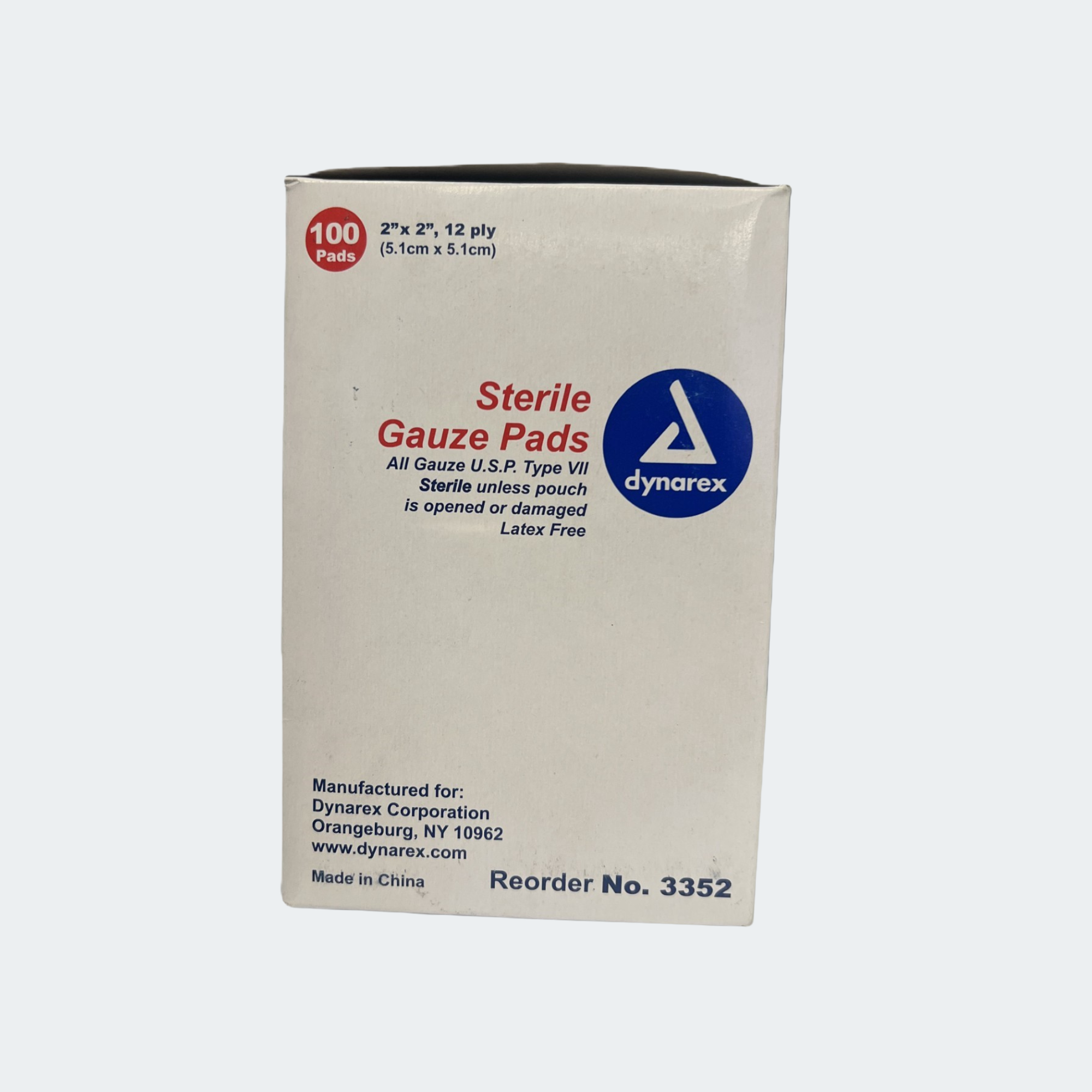 Gauze Woven Sterile 2"x2" 12-Ply (100/BX)