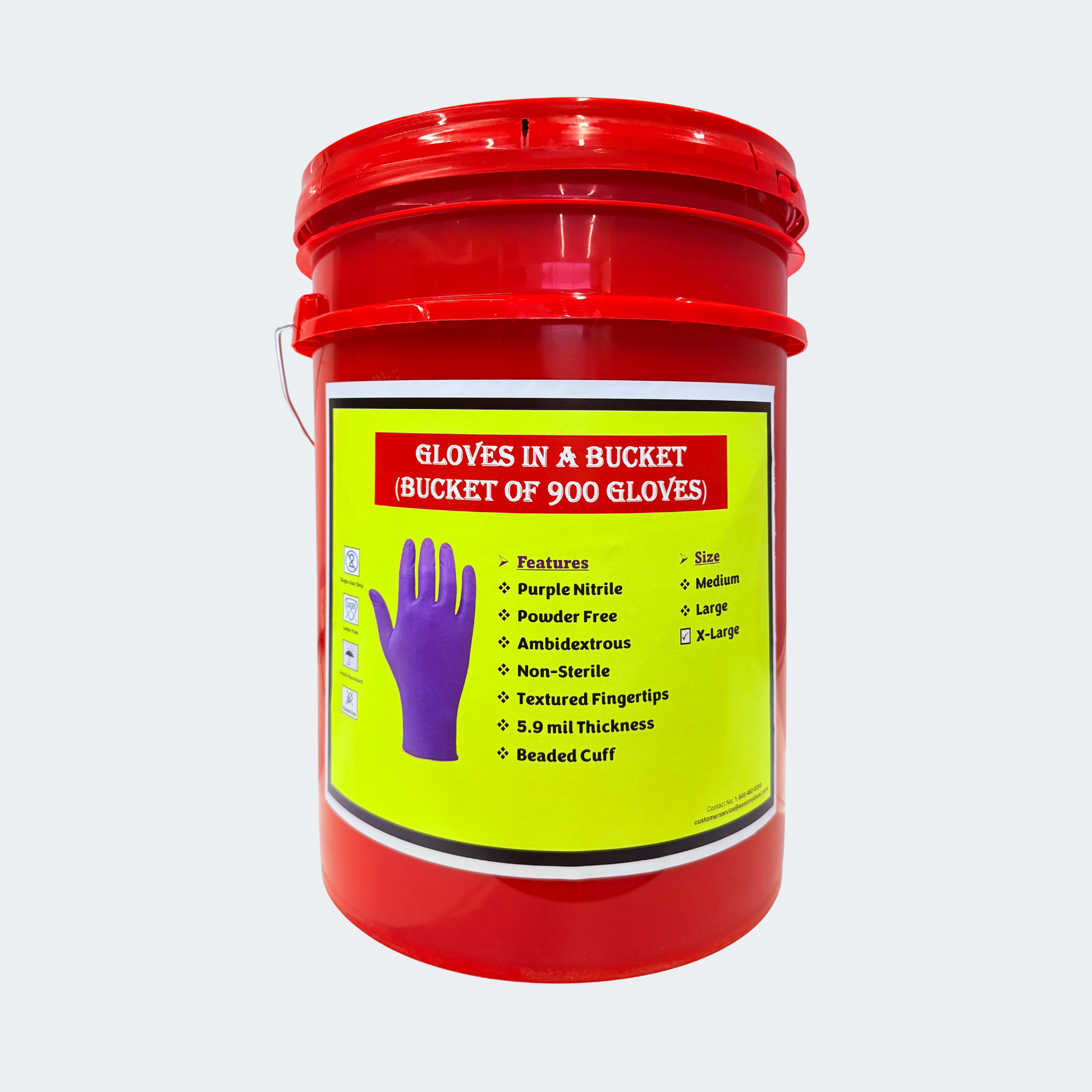 Gloves in a bucket, Size XL 900 gloves/bucket