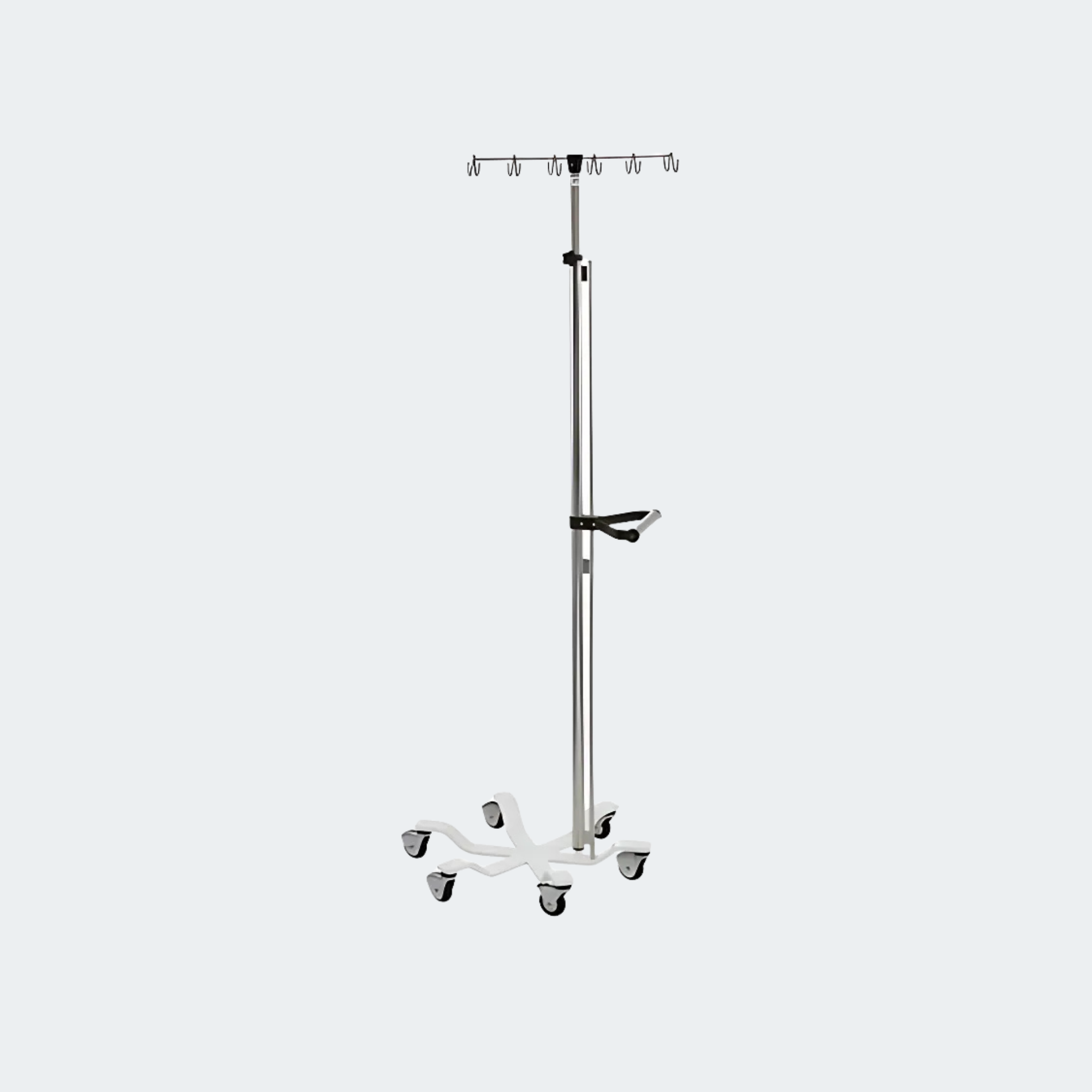 Designed for Safety and Stability
25-inch diameter six-leg steel base
Off-Set Center-G mount pole for optimum Stability
Telescoping stainless steel slow descending inner pole
