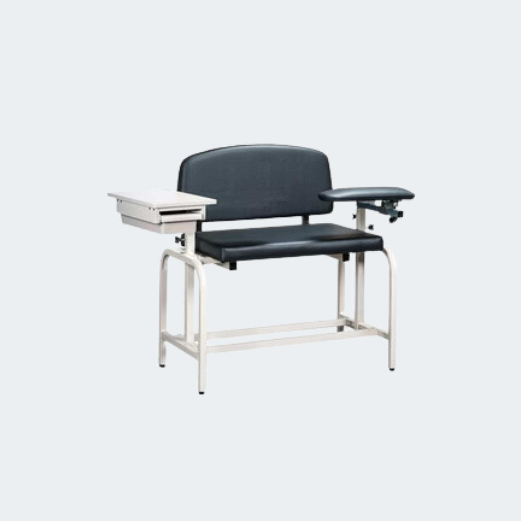 Lab X Series, Extra-Wide /Extra-Tall, Blood Chair/ Padded Flip Arm and Drawer