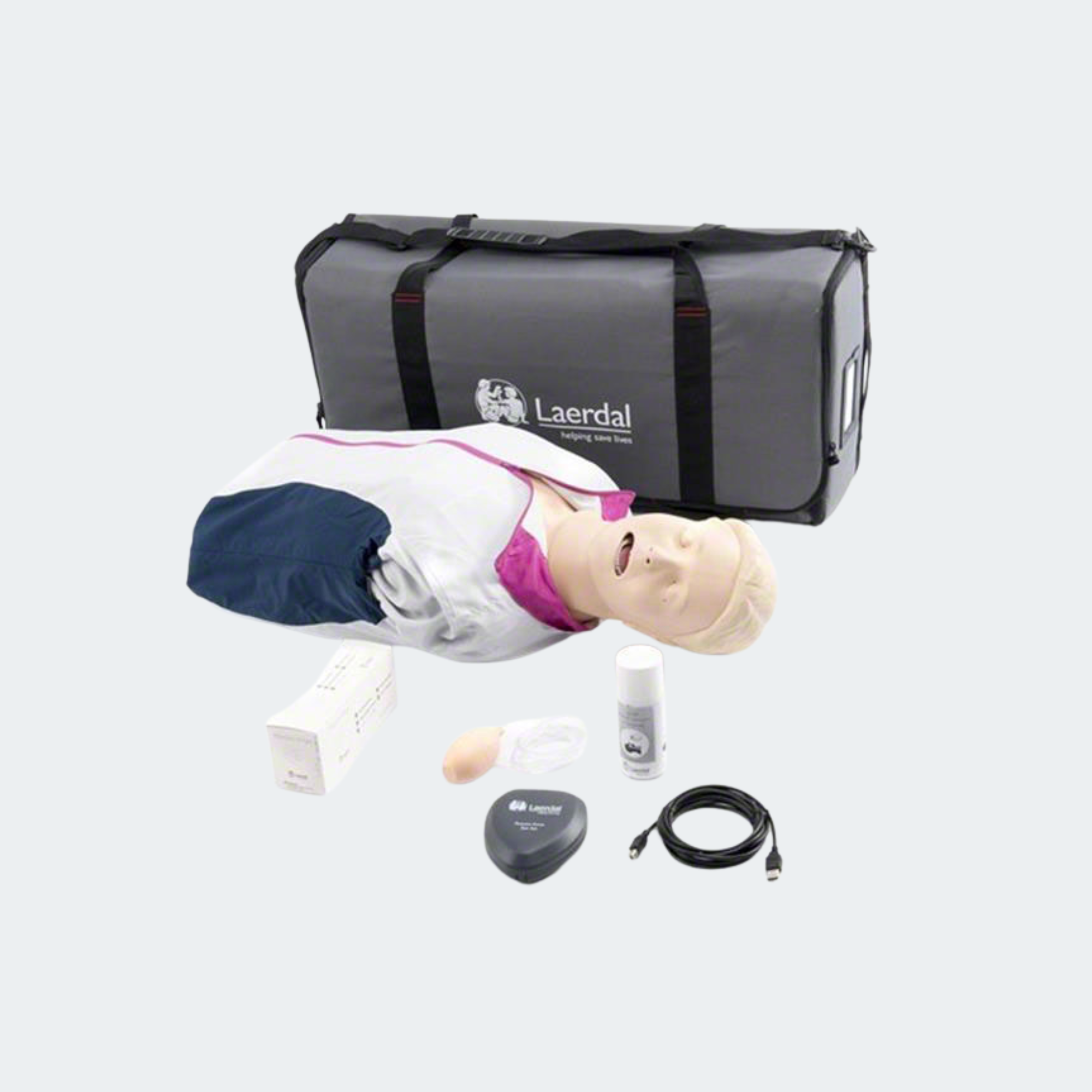 Laerdal Resusci Anne QCPR Torso w/Carry Bag - Rechargeable Part #: 171-00160