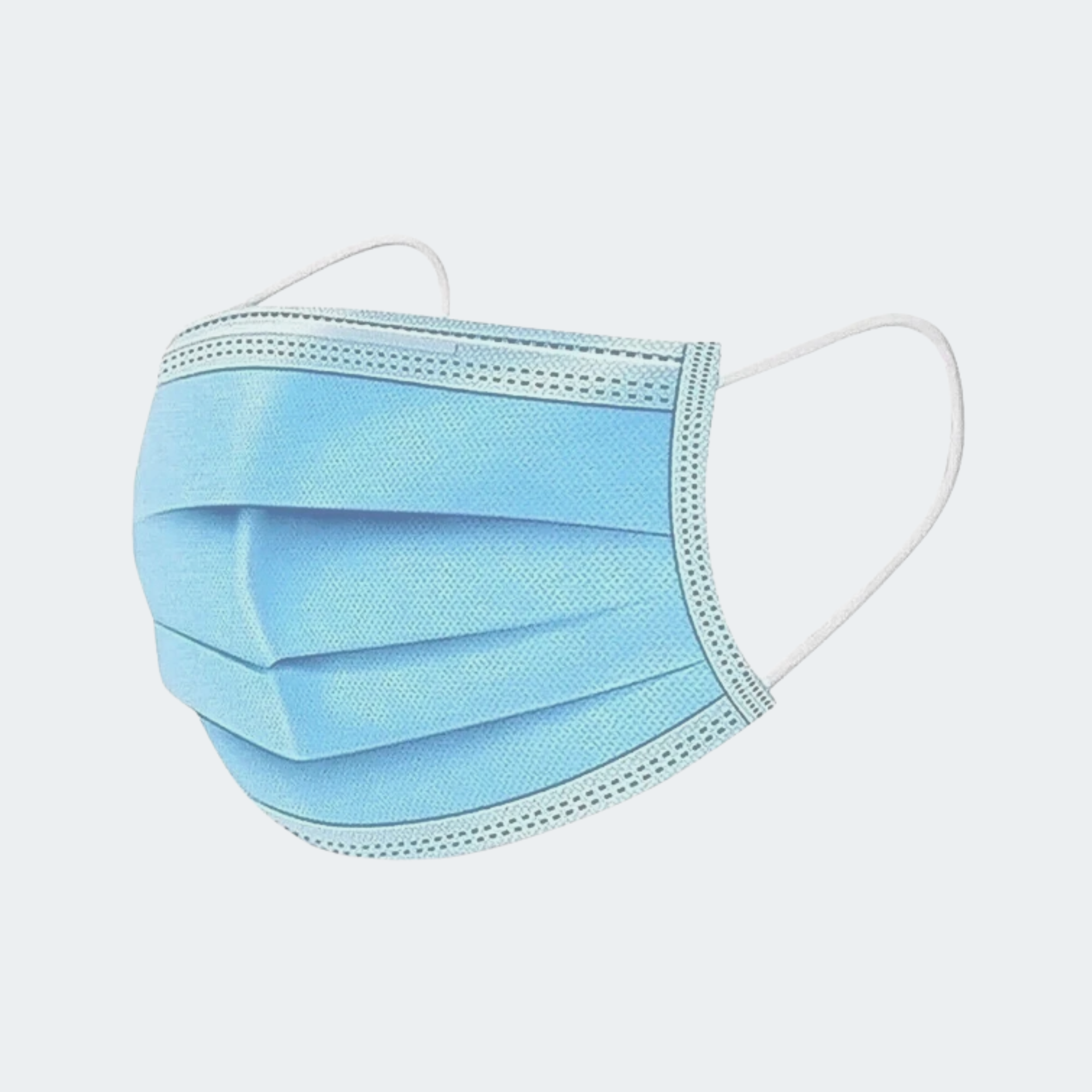 Medical Face Mask, Earloop, Blue (50EA/BX; 40BX/CA)