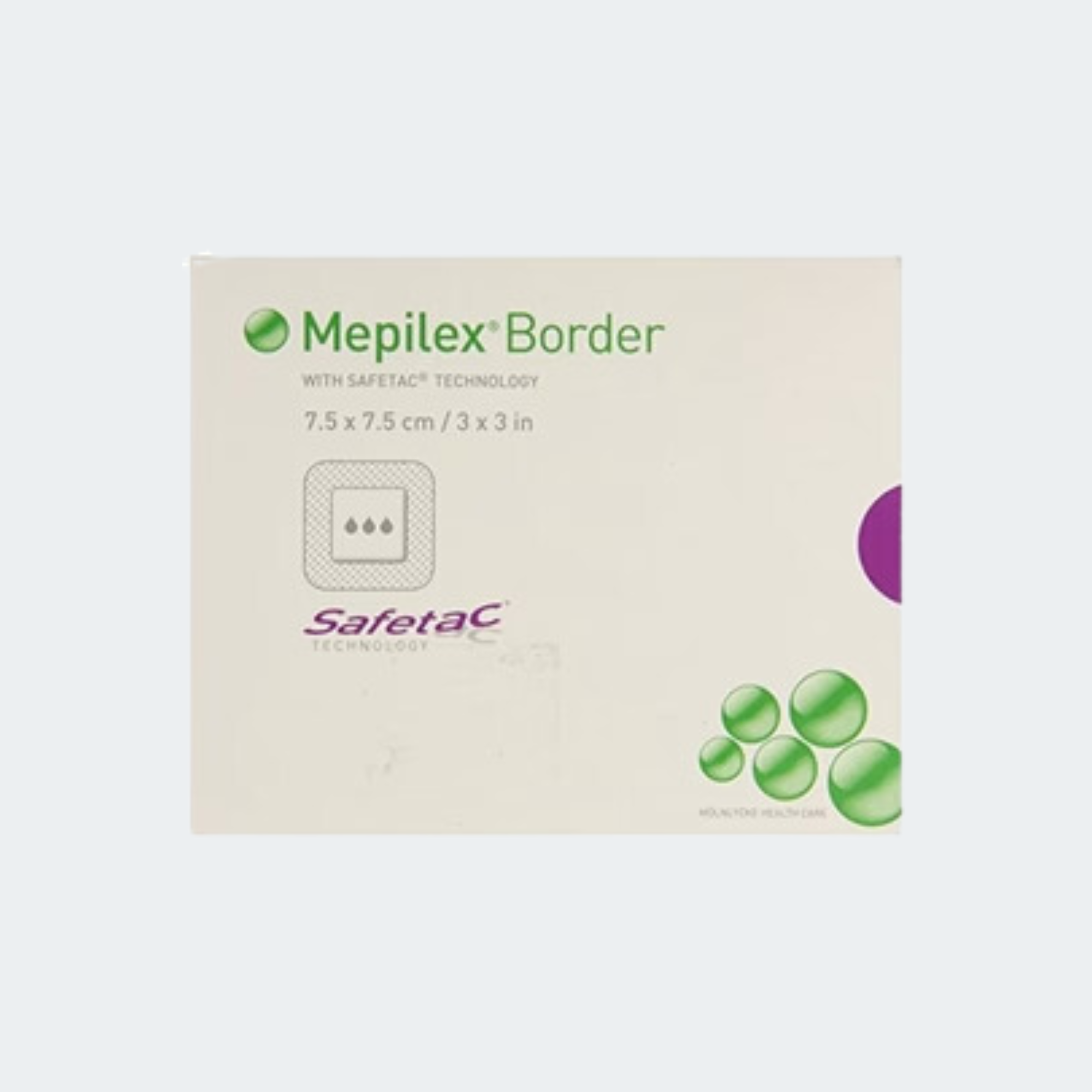 Molnlycke Wound Care Mepilex Border 3 x 3 Inch Self-Adherent Foam Dressing