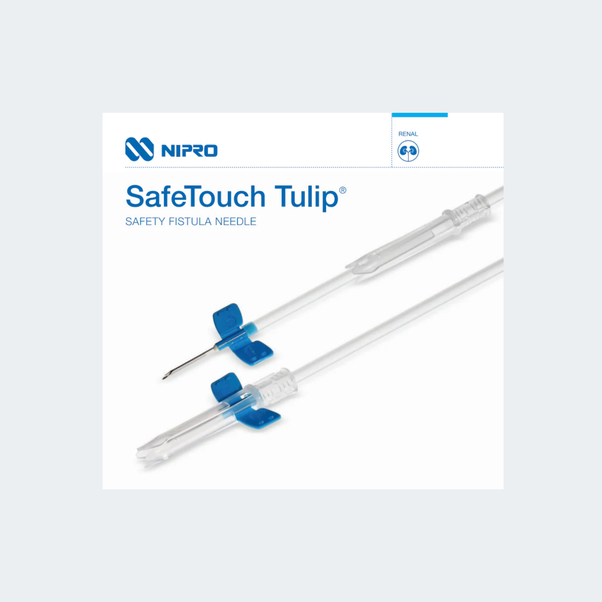 Nipro Safe Touch Tulip 15GX1 Fixed Hub 12” Tubing