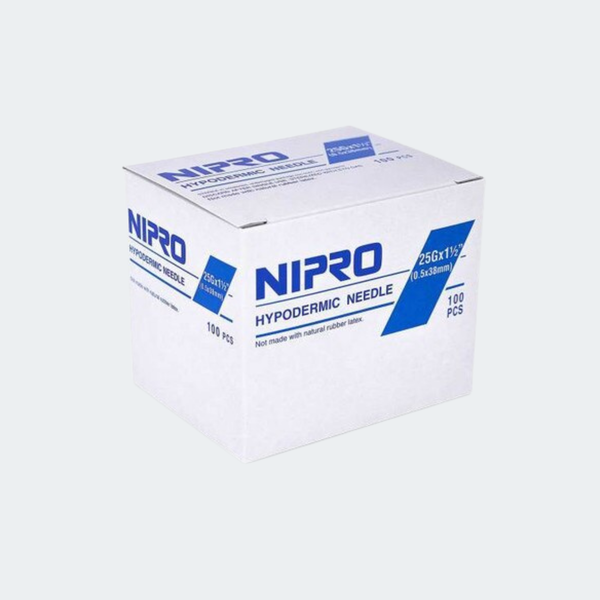 Nipro Syringe HYPO Needle LDS 1mL 25Gx5/8" (100/BX)
