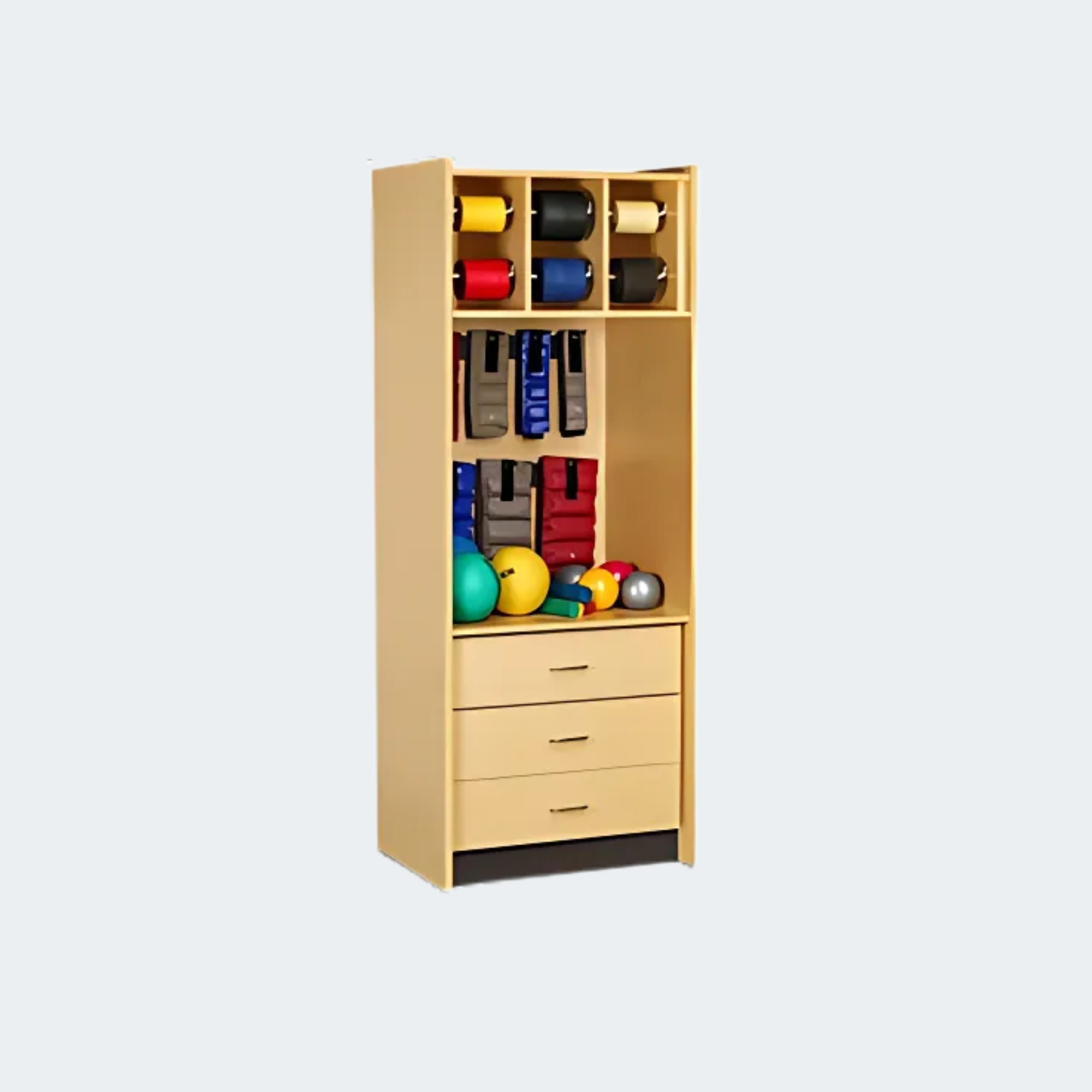 Open Access, Tall, PT Cabinet with 3 Drawers, No doors