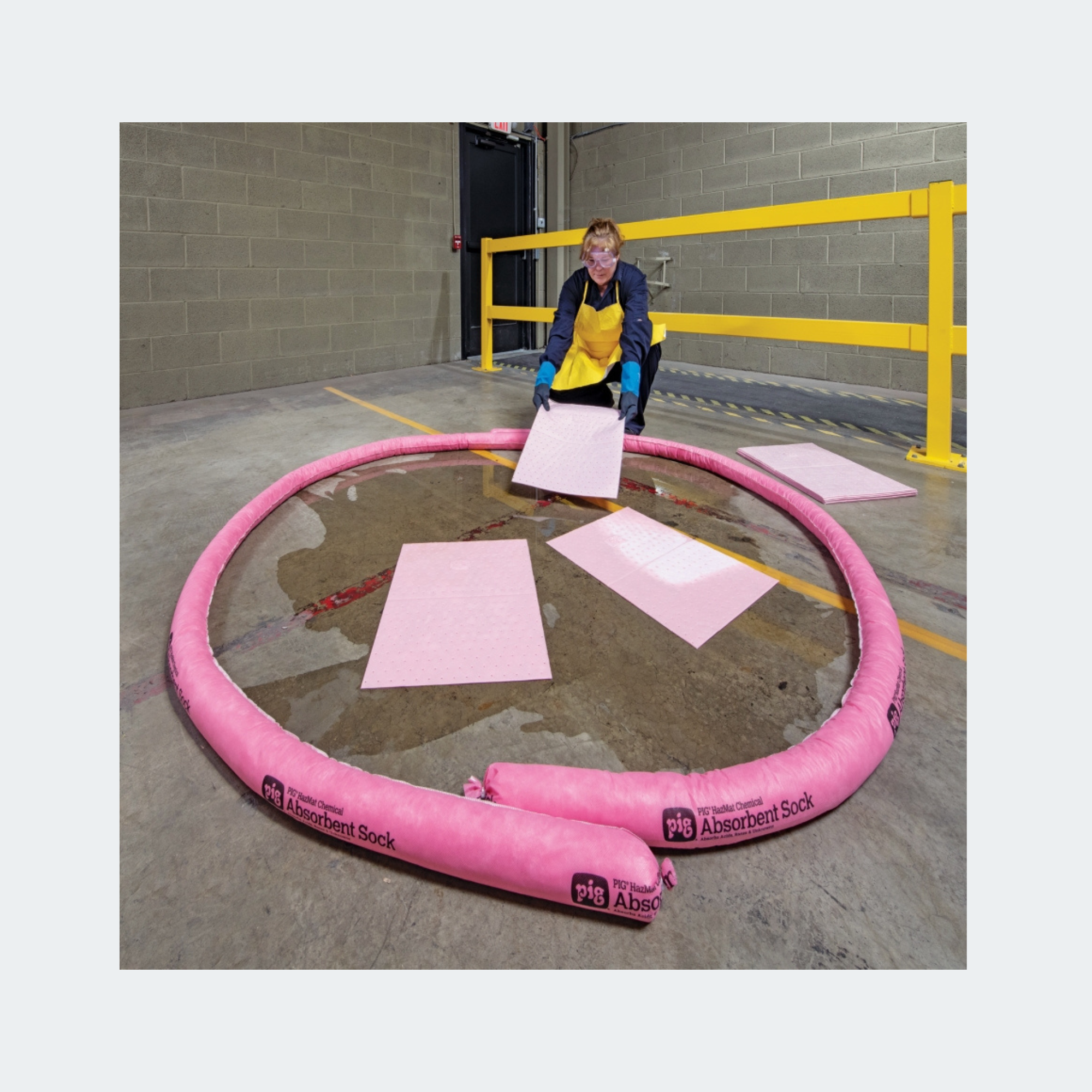 PIG® HazMat Spill Kit in 95-Gallon High-Visibility Container