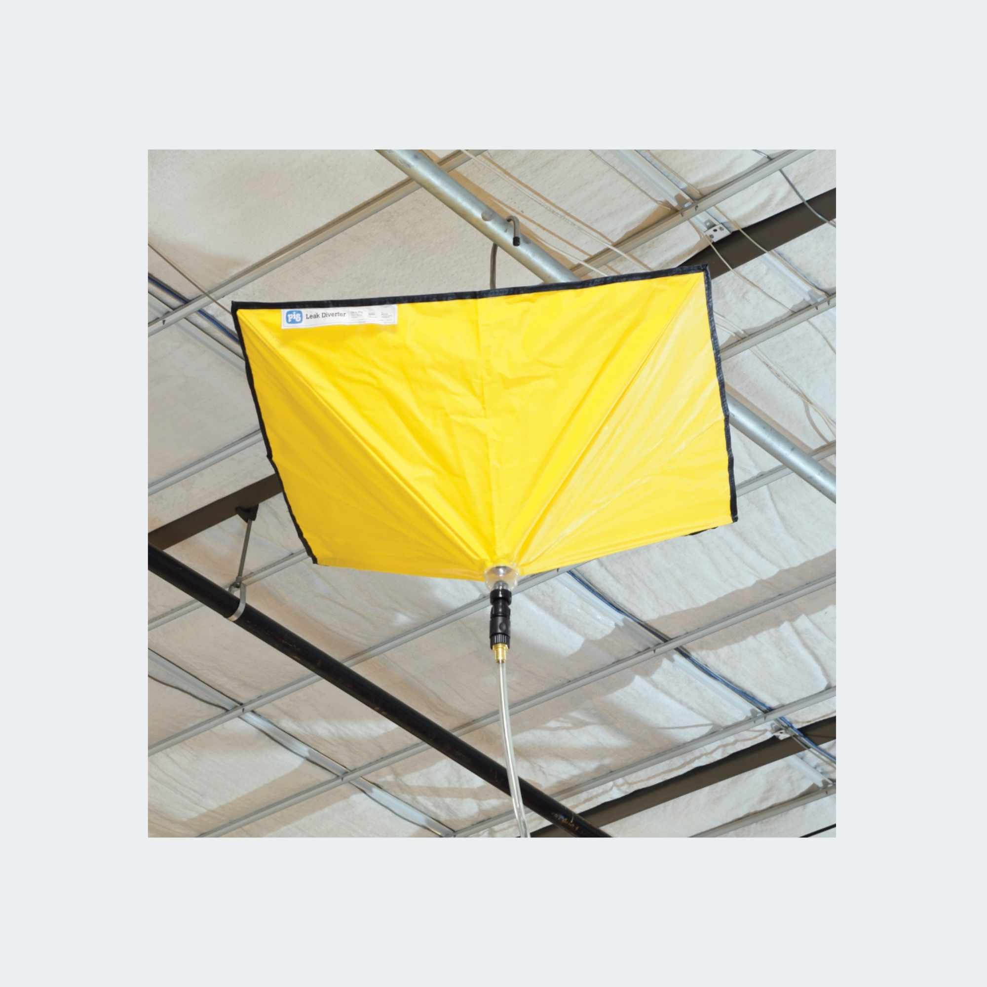 PIG® Umbrella-Style Roof Leak Diverter Tarp Kit