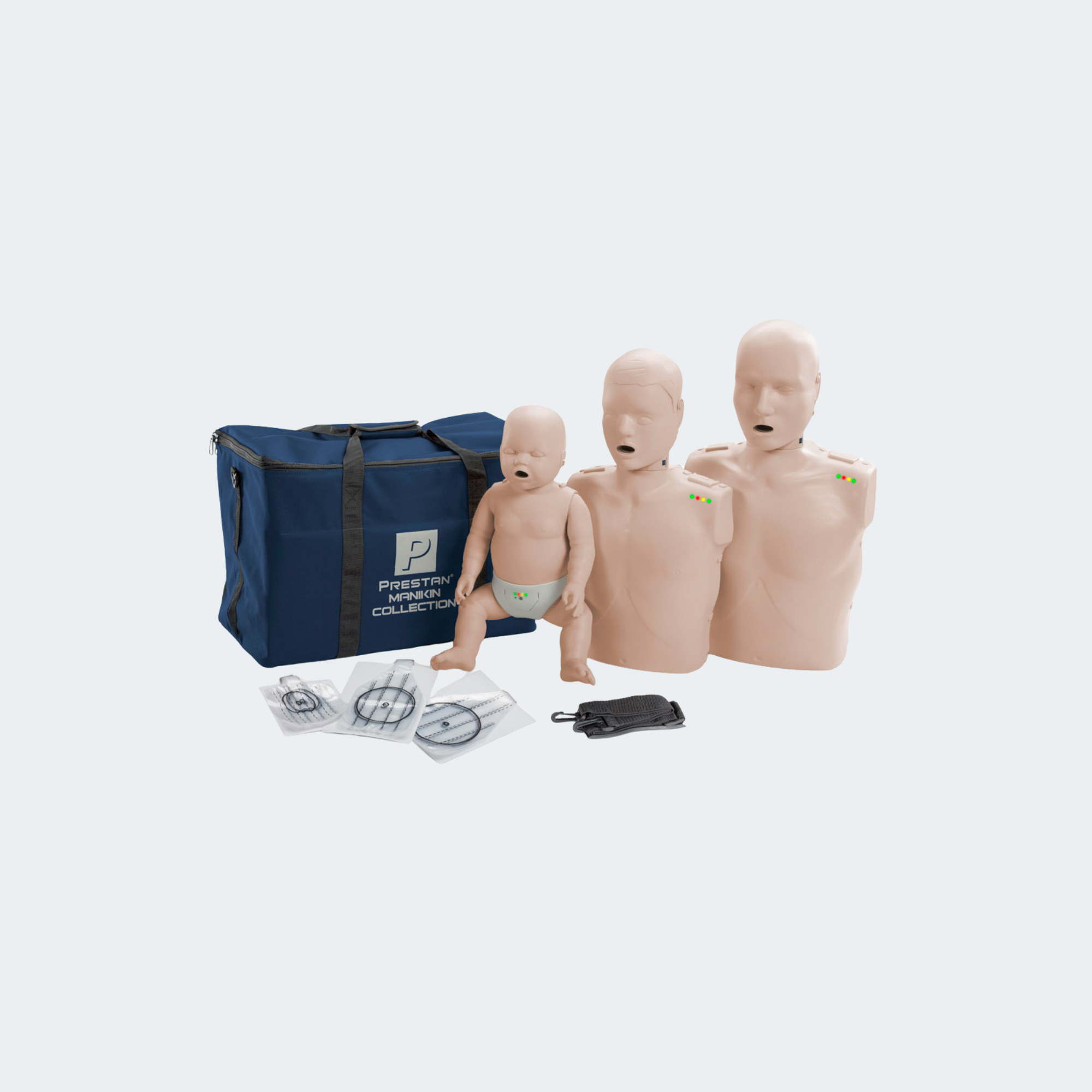 PRESTAN Collection Medium Skin Manikins with CPR Monitor Part #: PP-FM-300M-MS