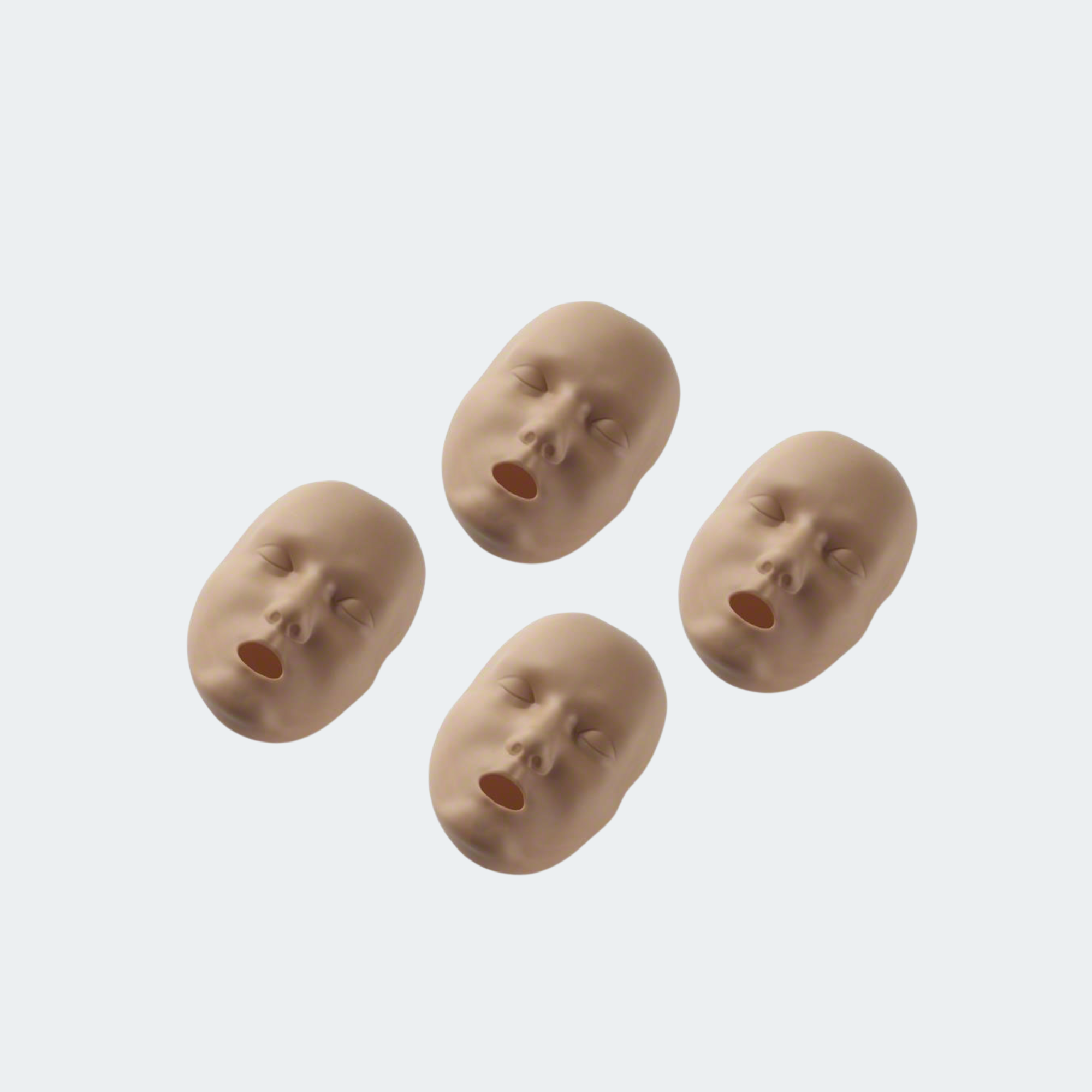 PRESTAN Replacement Dark Face Skins for the Professional Adult Dark Skin Manikin (4-Pack) Part #: RPP-AFACE-4-DS