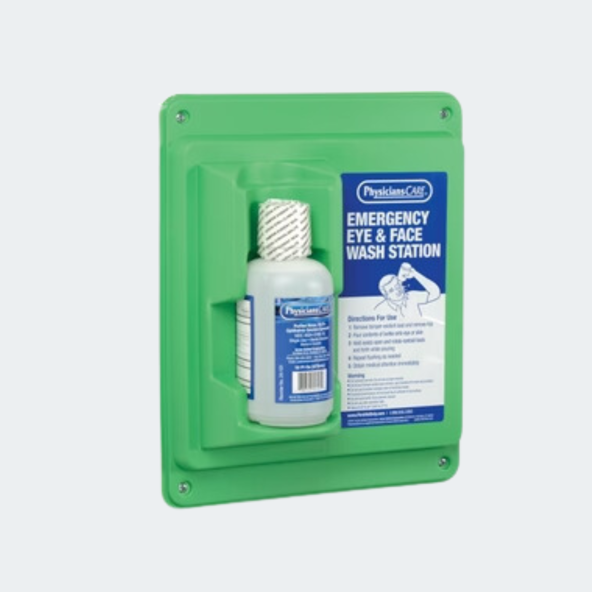 PhysiciansCare® Wall Mount Eye Flush Station, Single, 16 Oz. Bottle, 24-000