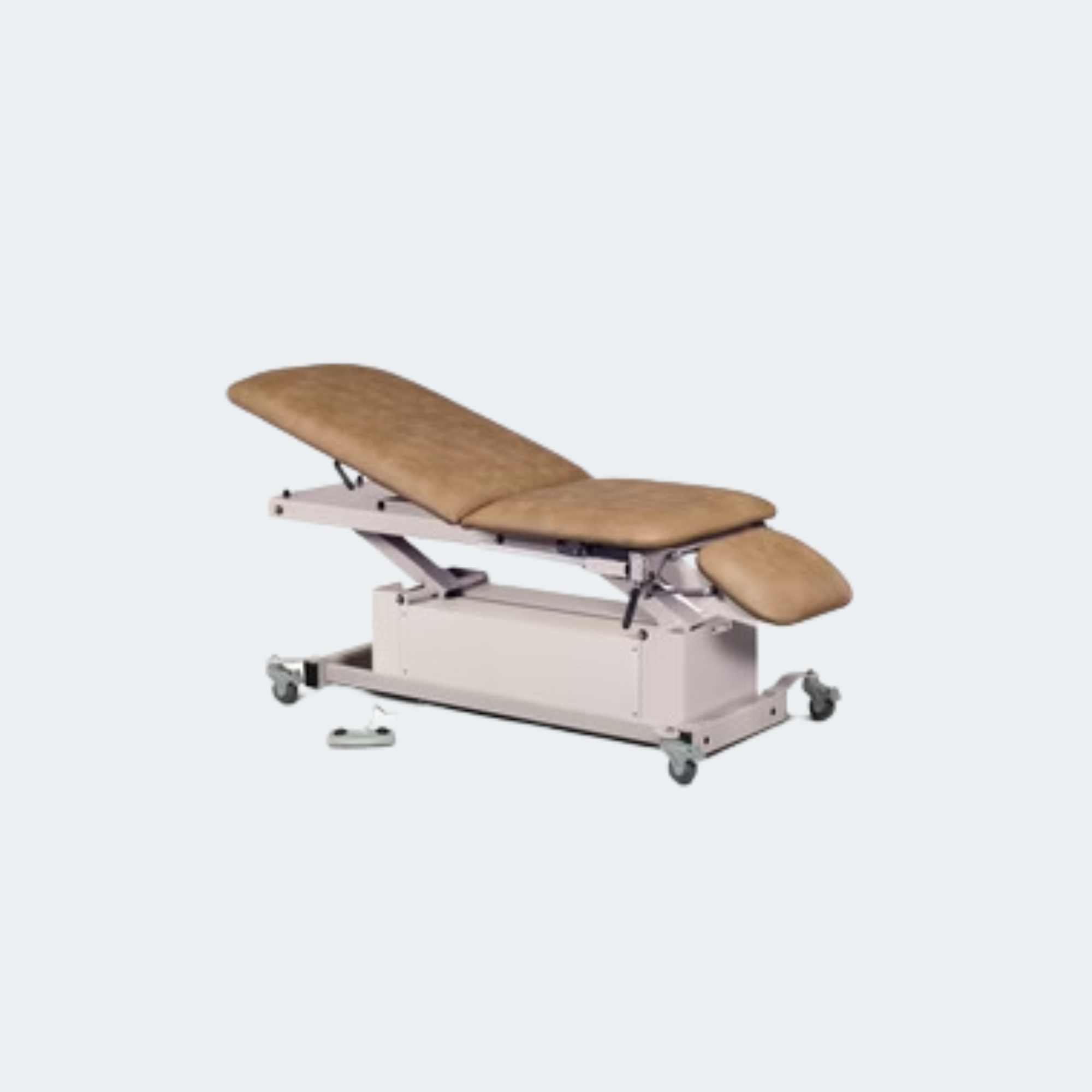 Power-Glide, Hi-Lo, Treatment Table with Adjustable Backrest, Footrest & Stirrups