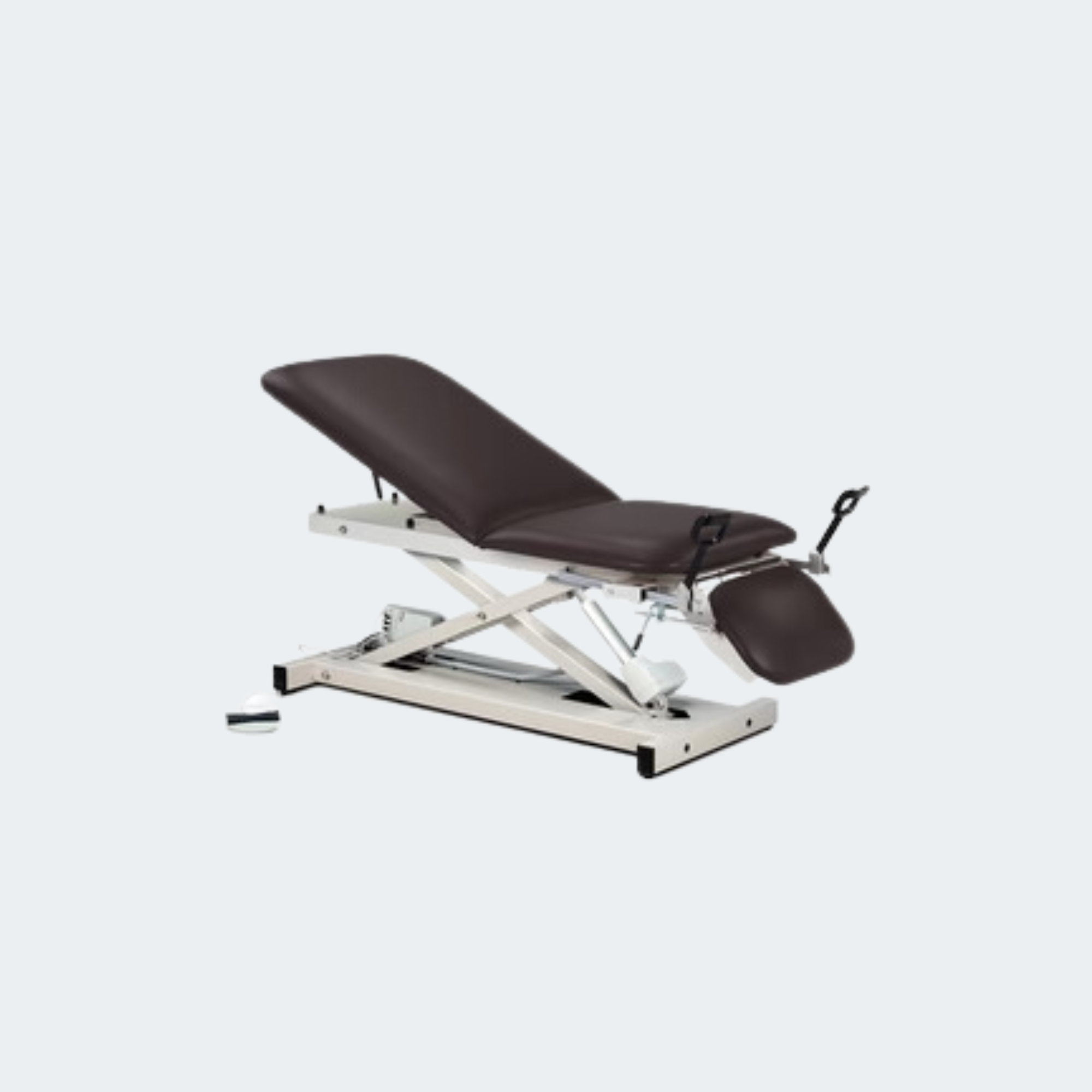 Power 500, Open Base Power Table with Adjustable Backrest, Footrest and Stirrups