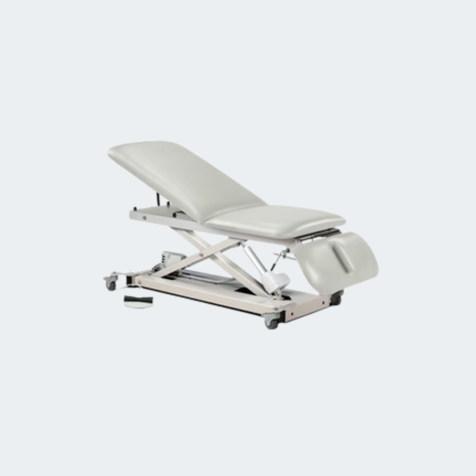 Power XL 600, Open Base, Power Table with Adjust. Backrest, Drop Section and Casters