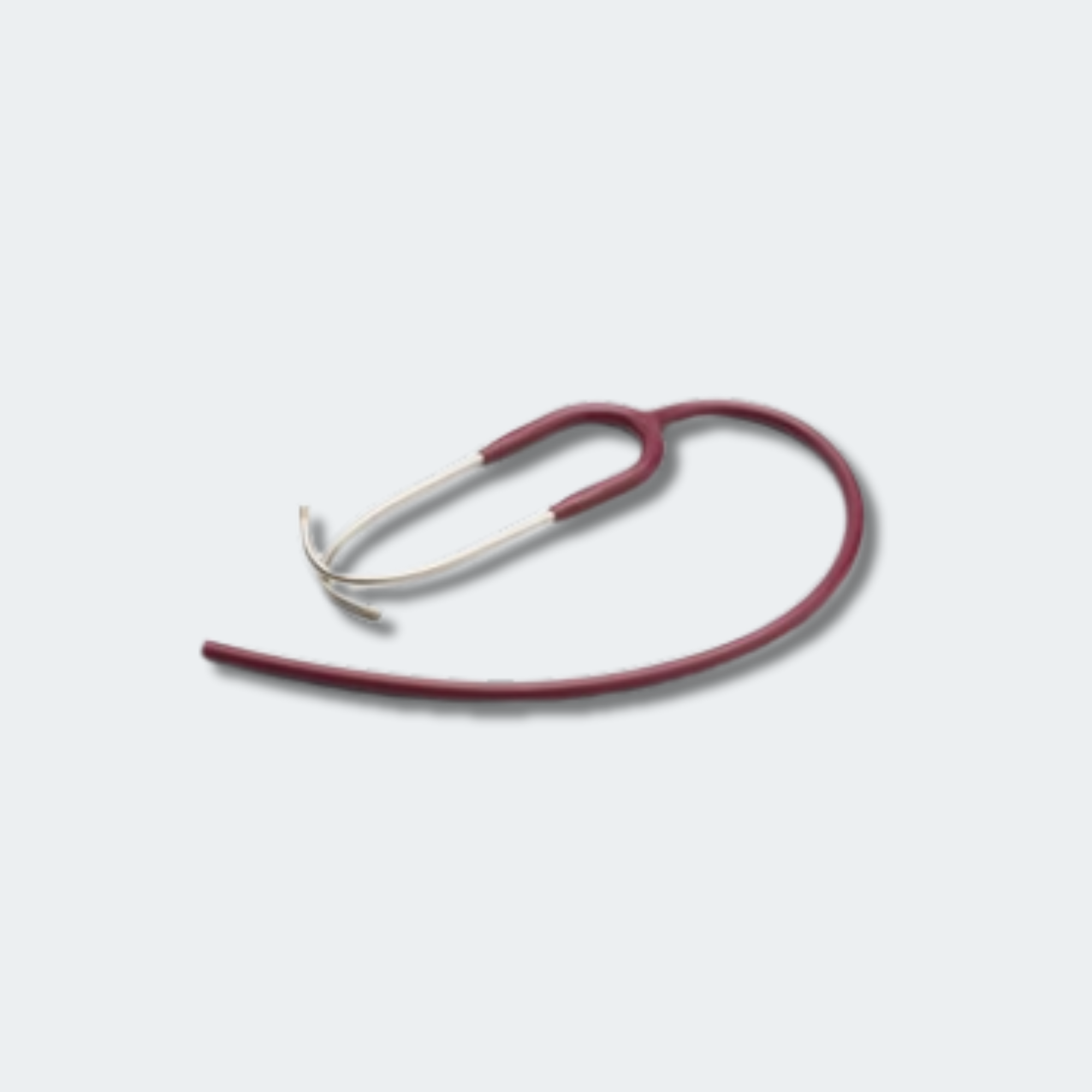 Professional Burgundy Binaural/Spring Assembly and Tubing 71cm/28 in.