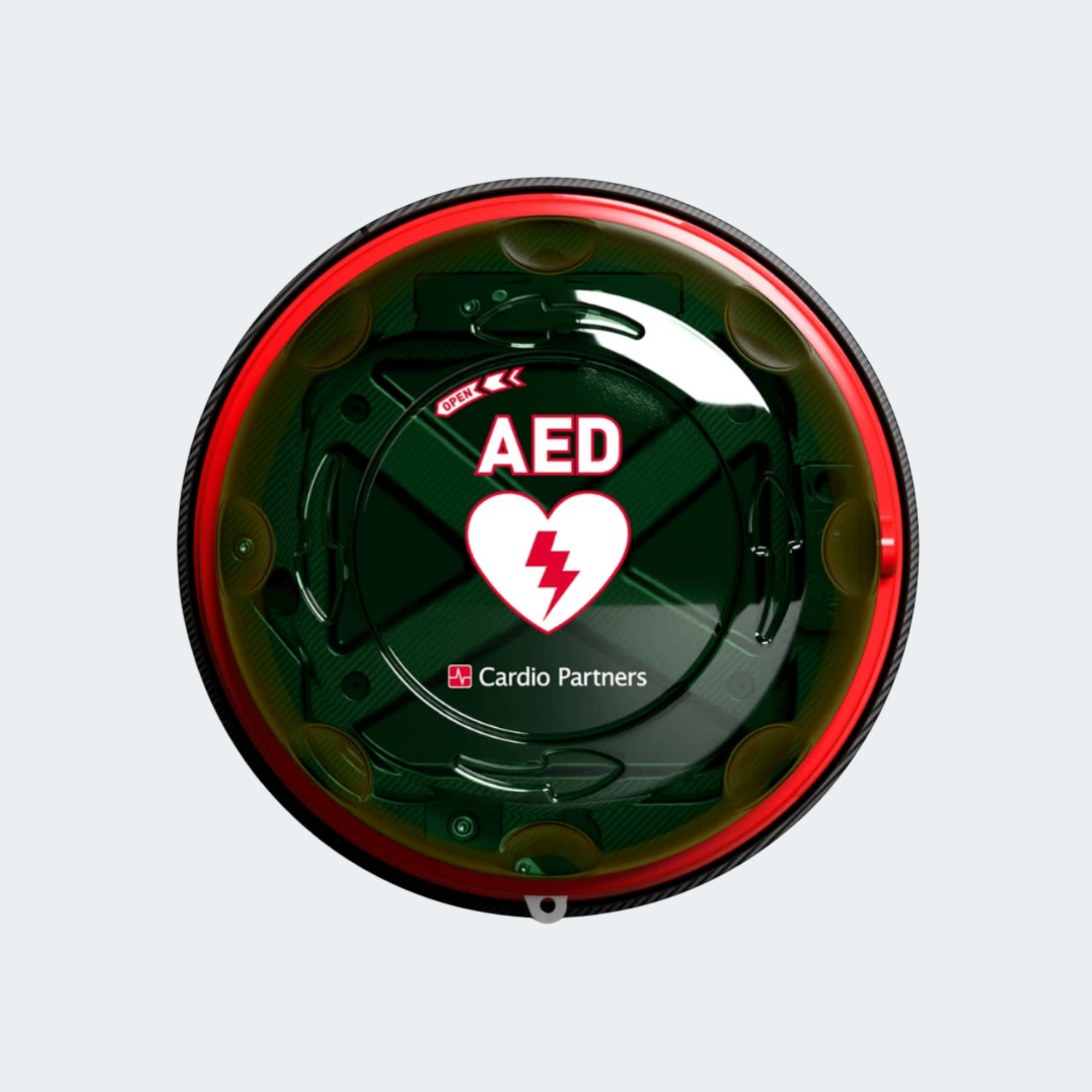 Rotaid Cabinet Solid Plus Alarmed Transparent Green with Red