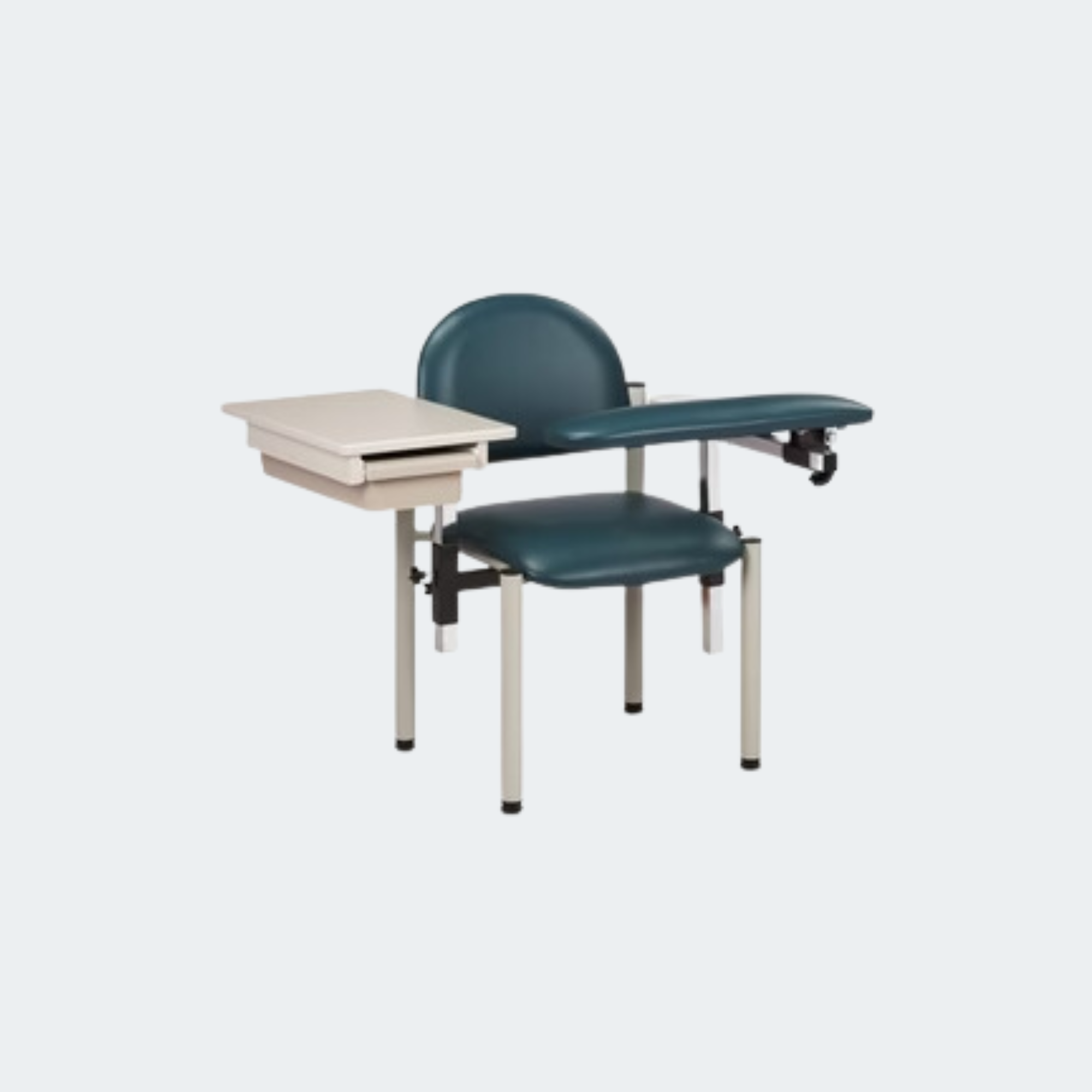 SC Series, Padded, Blood Drawing Chair with Padded Flip Arm and Drawer