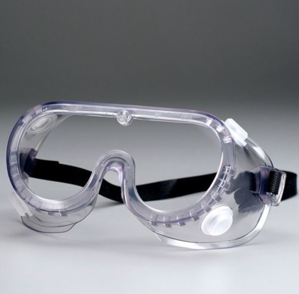 Protective Splash Goggles Clear w/ Rubber Strap (1/EA)