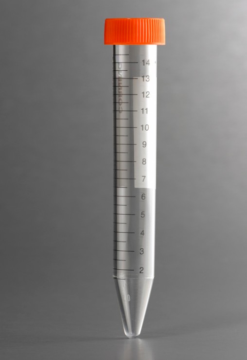 Corning® 15 mL PP Centrifuge Tubes, Rack Packed with Plug Seal Cap, Sterile, 50/Rack, 500/Case