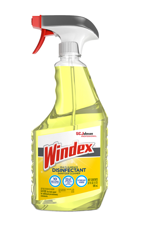Windex Disinfectant Sanitizer Cleaner Yellow 32oz (8EA/CA)