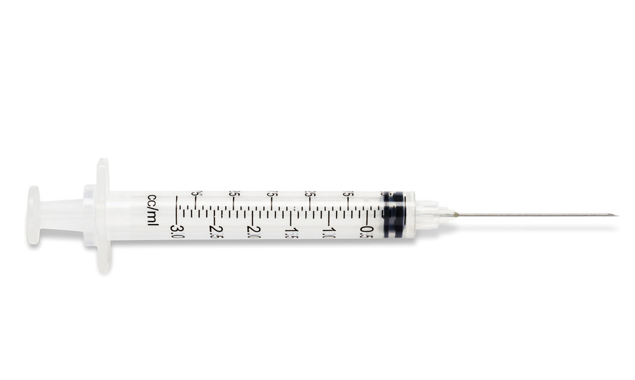 Syringe Low Space 3mL 22Gx1.5" 5325 (100/BX)