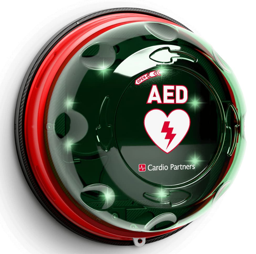 Rotaid Cabinet Solid Plus Alarmed Transparent Green with Red
